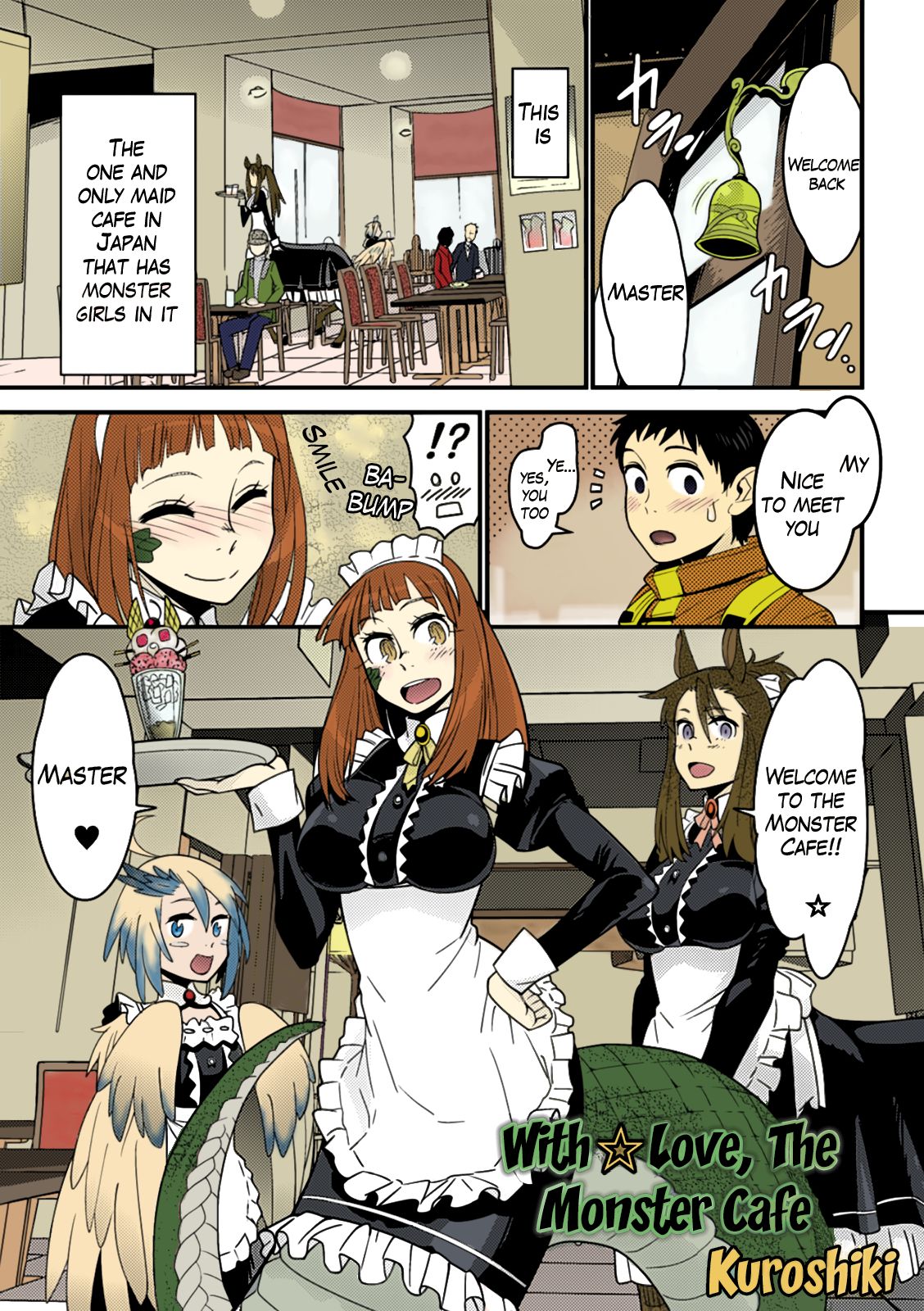 [Kuroshiki] Mon Cafe Yori Ai o Kominute | With Love, the Monster Cafe (Bessatsu Comic Unreal Monster Musume Paradise Vol. 4) [English] [Colorized] [Decensored] [Digital] page 1 full