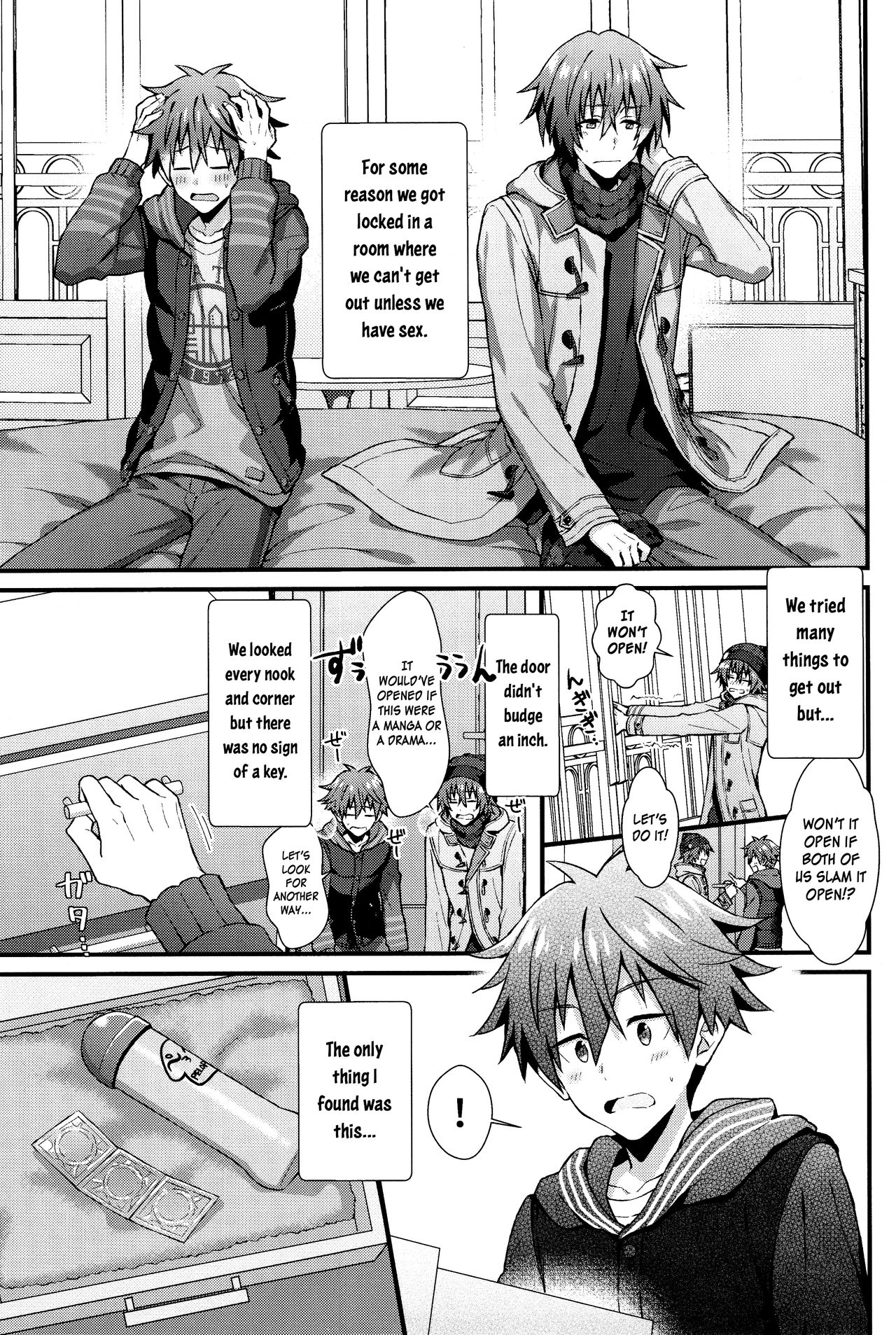 (MIRACLE FESTIV@L!! 18) [Roefupukaji (Nesuo)] Wake atte Deraremasen | For Some Reason We Can't Leave (THE IDOLM@STER SideM) [English] [Anzu] page 2 full