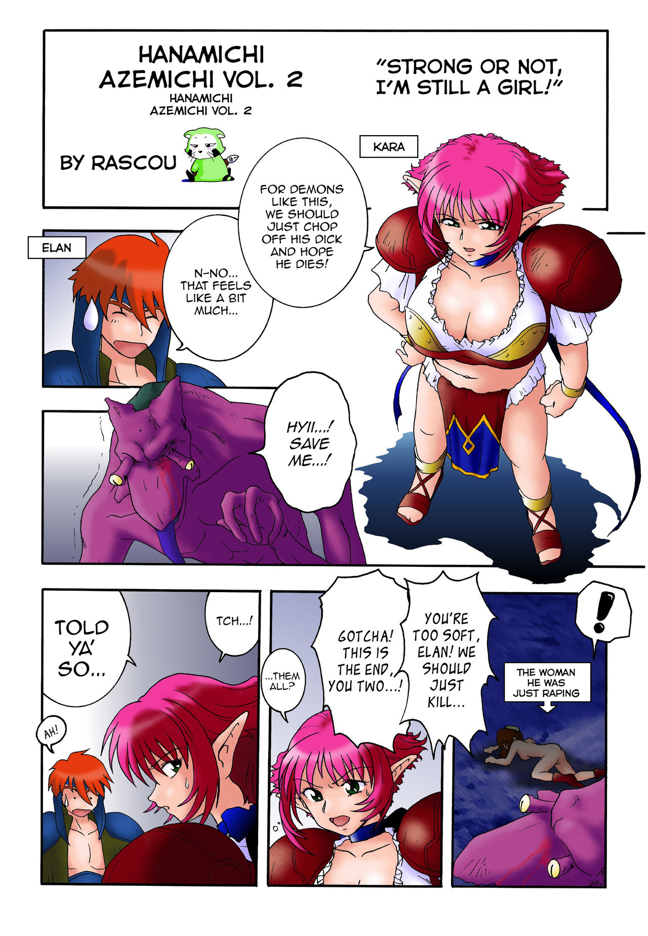 [Rascou (Rusera)] Hanamichi Azemichi Vol. 2 Tsuyokute mo On'nanoko Nandaka-ra | Strong or Not, I Am Still a Girl (Viper RSR) [English] [EHCOVE] page 3 full