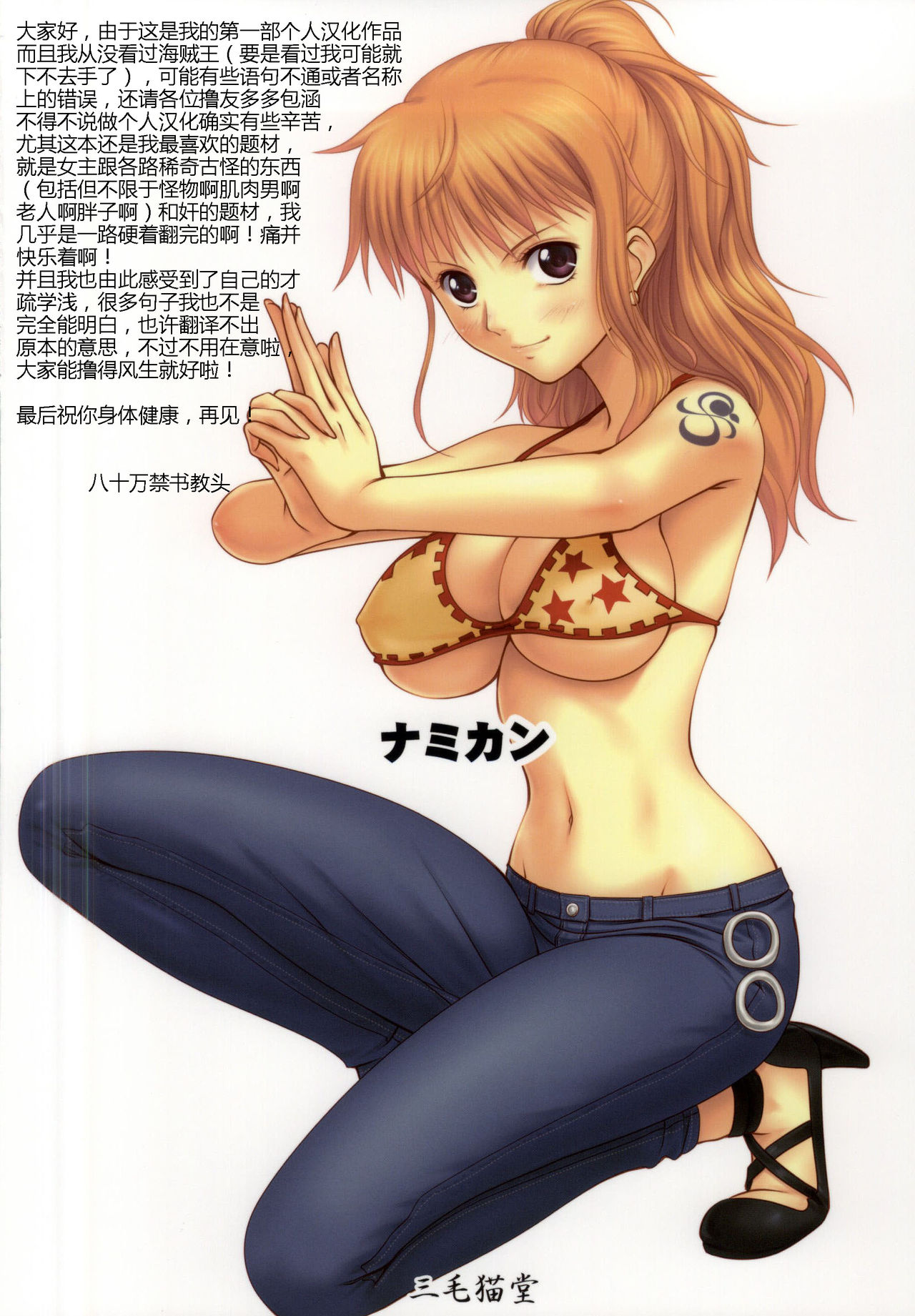 (C87) [Mikenekodou (Muten)] Namikan (One Piece) [Chinese] [八十万禁书教头个人汉化] page 34 full