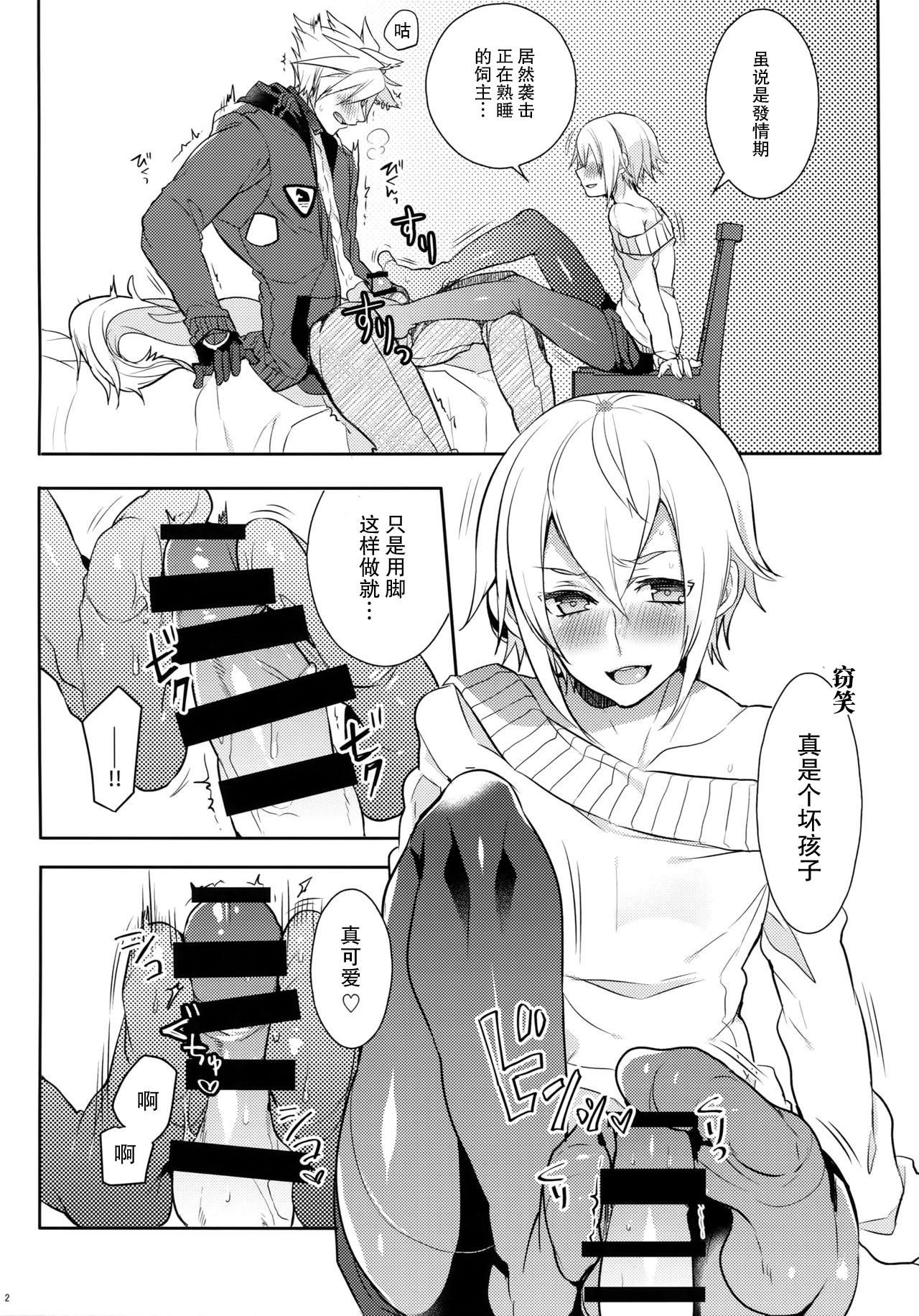 (C92) [Nekobakuchi (Uzukinoko)] Toaru Eishi no Mousou Nisshi (BLAZBLUE) [Chinese] [二齿漫个人汉化] page 3 full