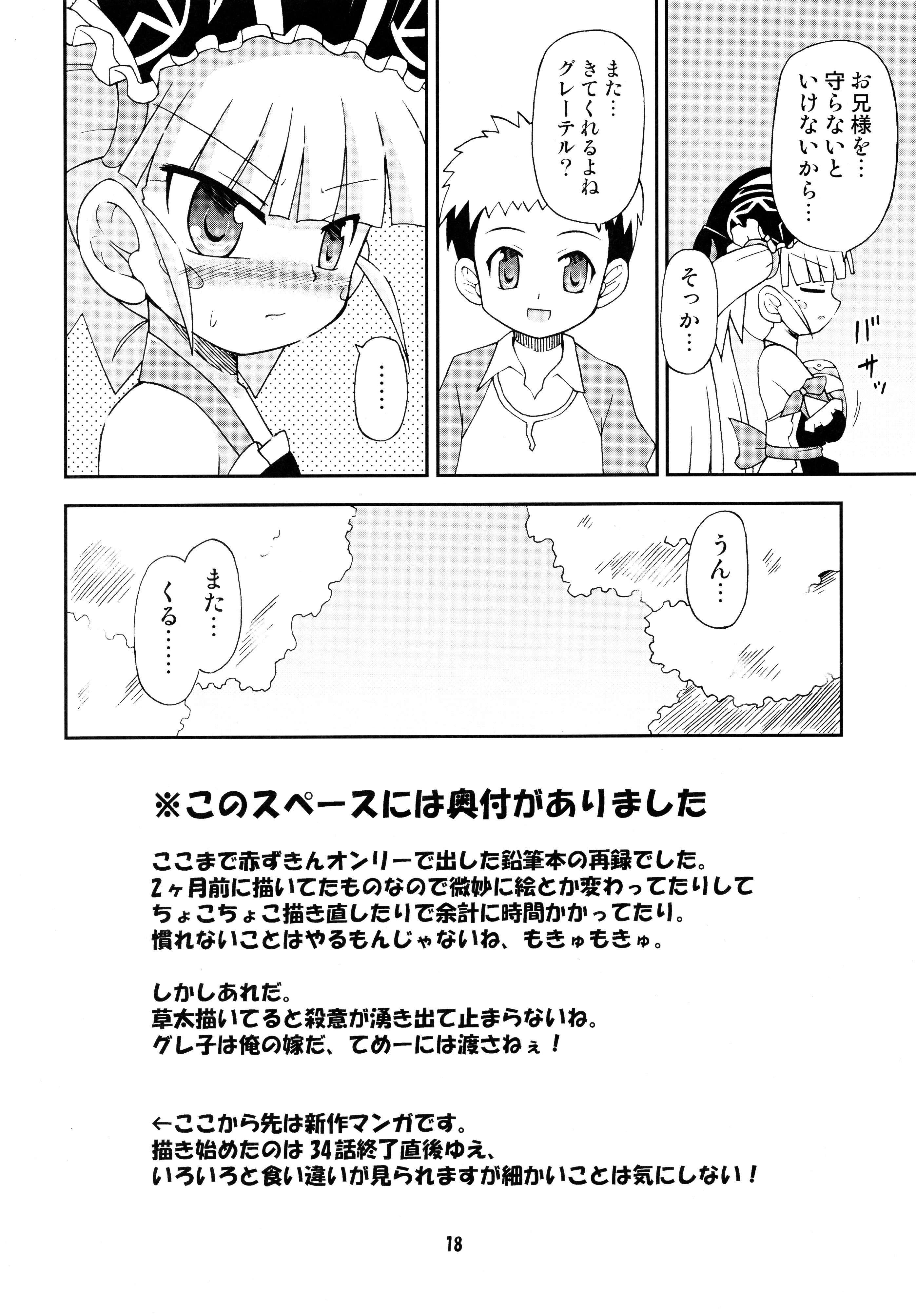 (SC35) [Saihate-Kukan (Hino Hino)] Konshuu no Greko-san (Otogi-Jushi Akazukin) page 18 full