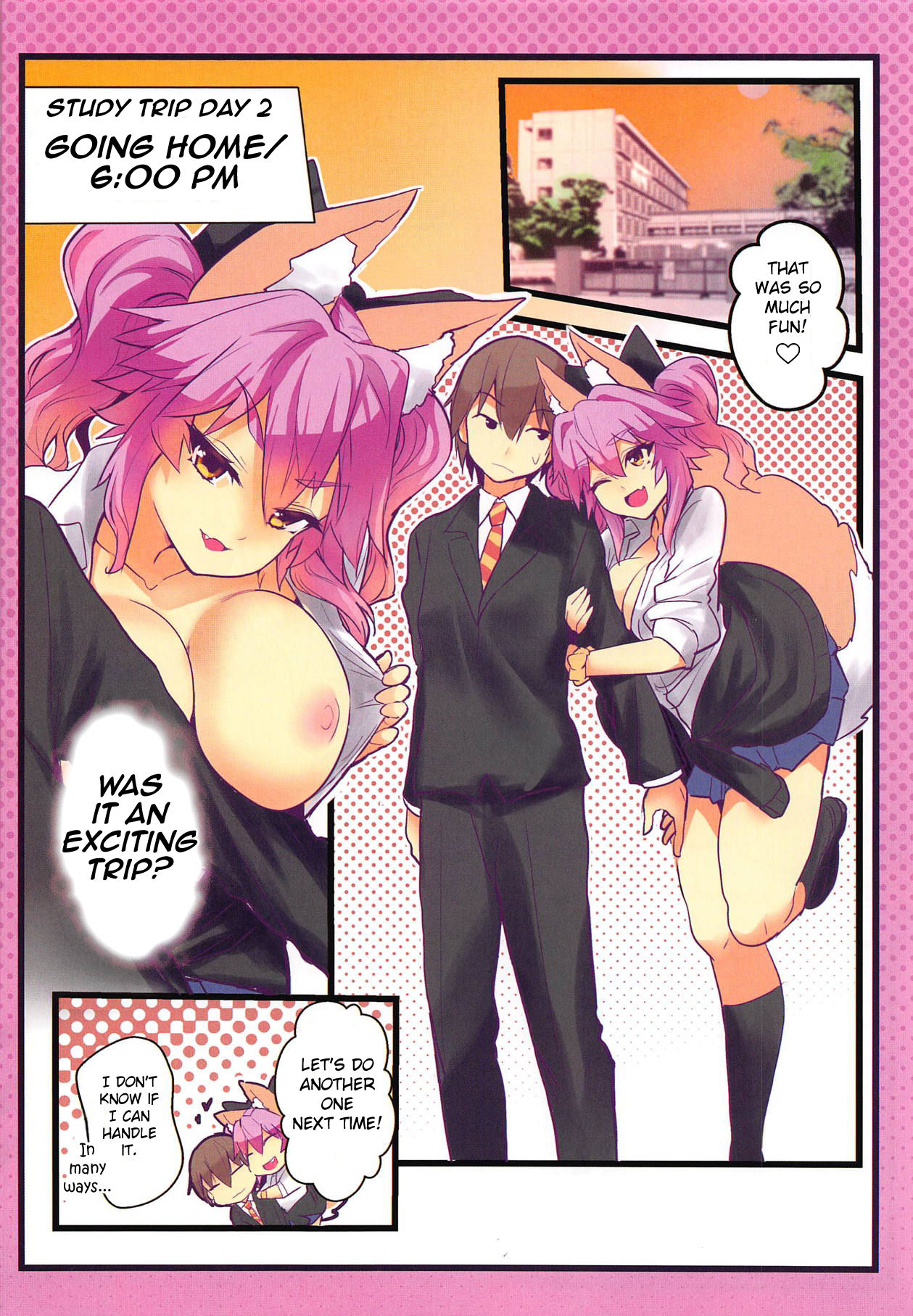 (C95) [Yamitsuki Honpo (Wise Speak)] JK Tamamo no Shuugaku Ryokou Oppai Challenge (Fate/Extra) [English] [Gawainized] page 25 full