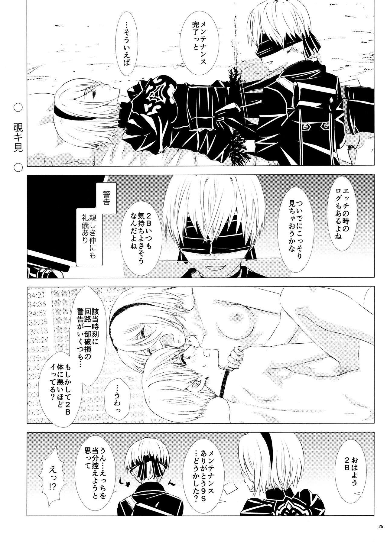 (SPARK12) [Usagizadou (Enu, Rua)] Yuki ni Chiru Aka (NieR: Automata) page 24 full