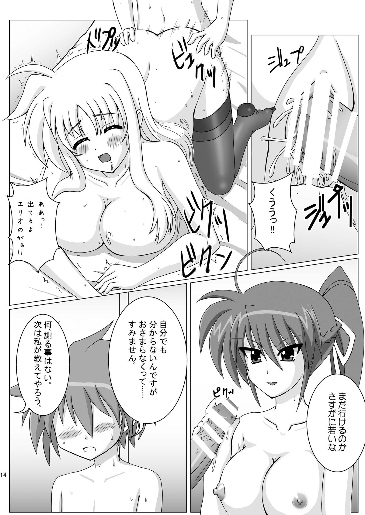 (C79) [Elfin Facies (Ouse Riruka)] Motto Motto Fate Ecchi (Mahou Shoujo Lyrical Nanoha StrikerS) page 14 full