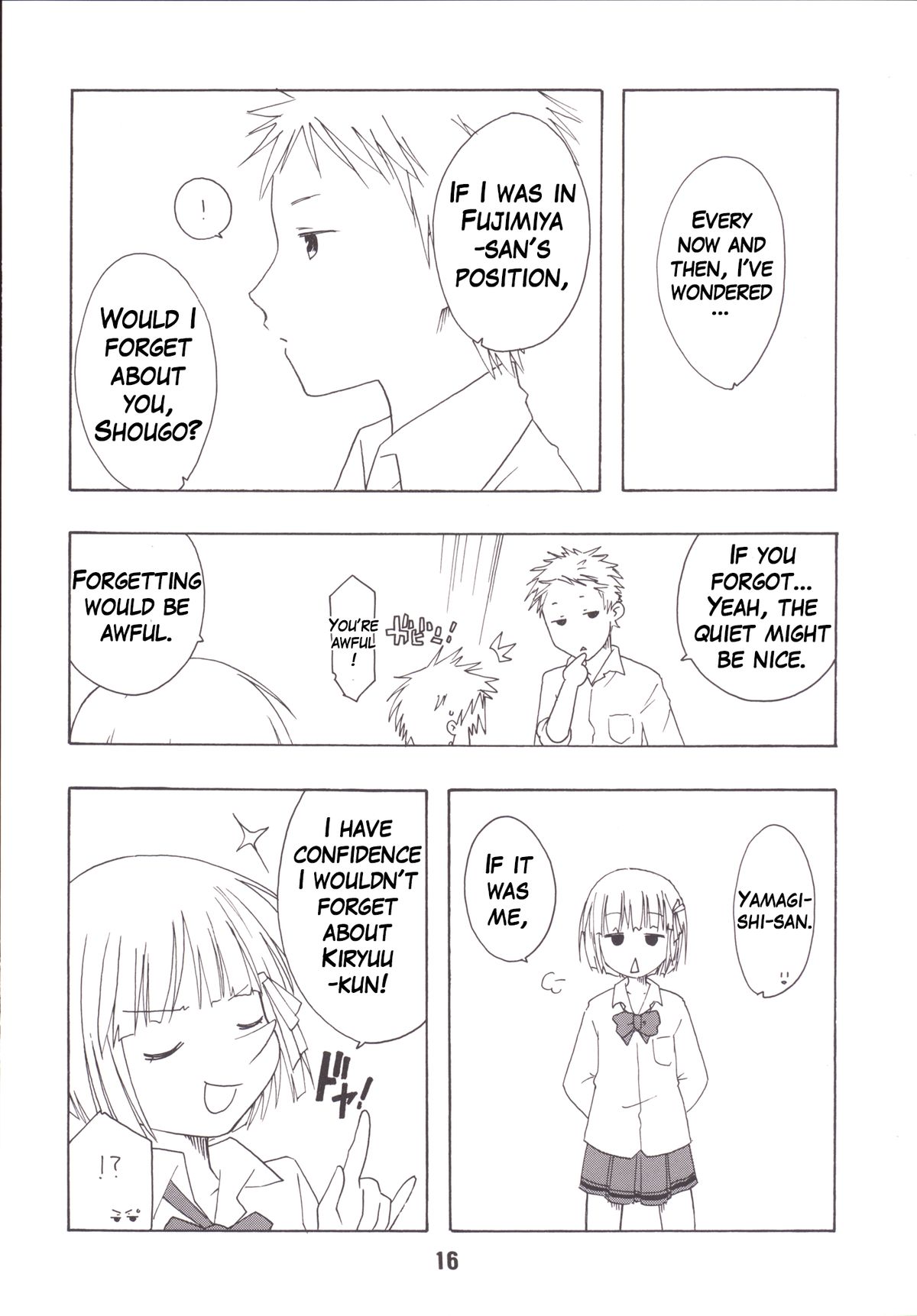 [Shinohara Heavy Industry (Haruna Mao, Ukyouchu, Musasiya Chogenbo)] Isshuukan Friex. - ONE WEEK FRIEX. (One Week Friends) [English] {Hennojin} [Digital] page 15 full