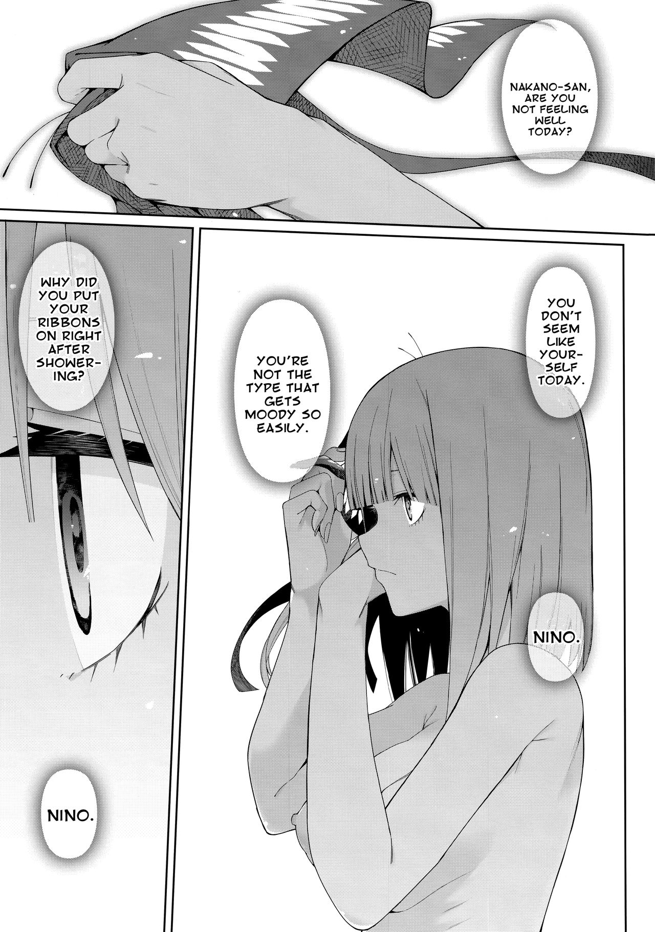 (C97) [Bad Mushrooms (Chicke III, 4why)] Nibun no Yuudou | Half Seduction (Gotoubun no Hanayome) [English] page 38 full