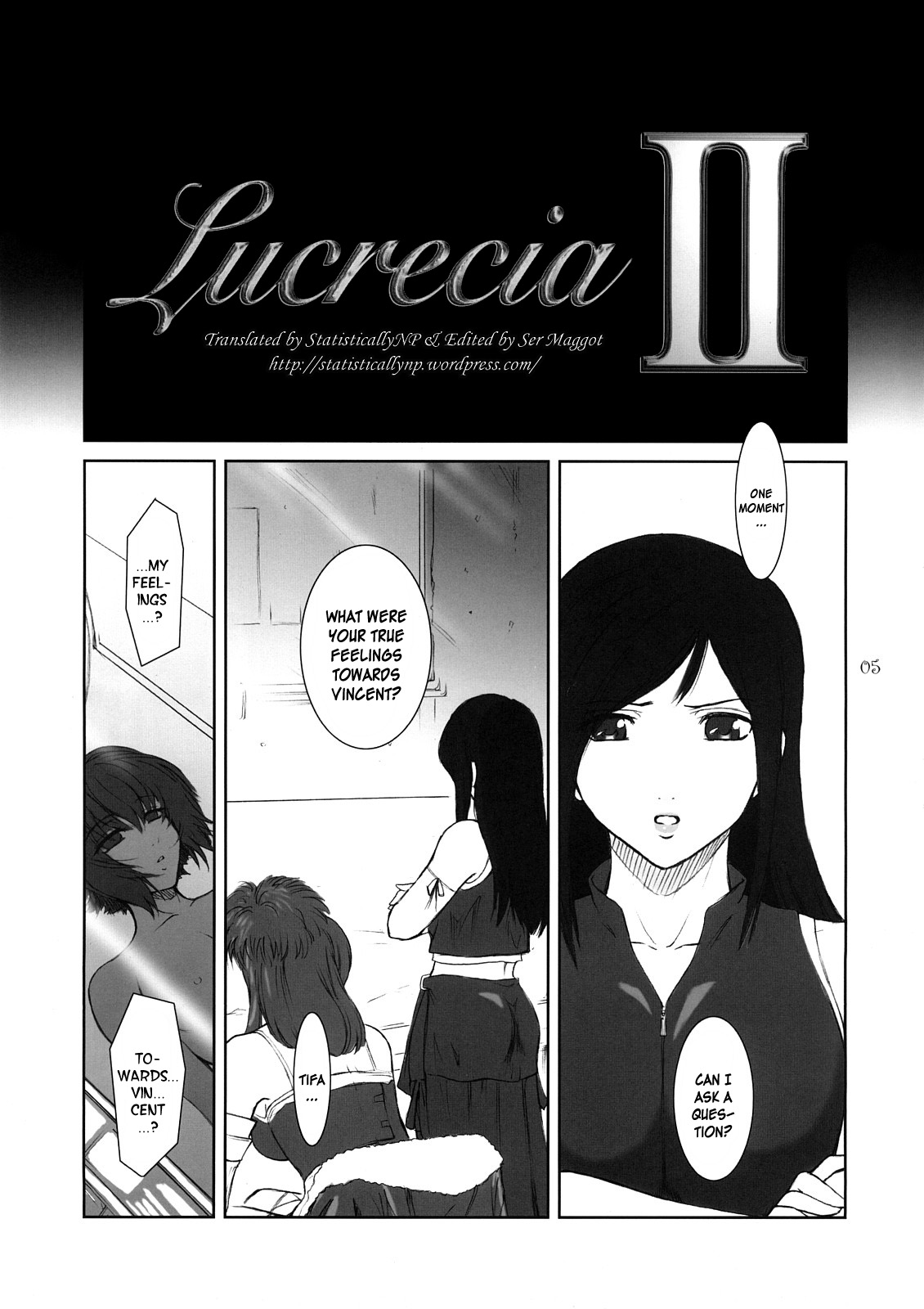 (C73) [Kokonokiya (Kokonoki Nao)] Lucrecia II (Final Fantasy VII: Dirge of Cerberus) [English] =SNP= page 4 full