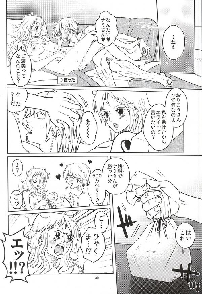 (C86) [Mamiana Paradise (Kuri)] Himitsu no Koi Wazurai (One Piece) page 28 full