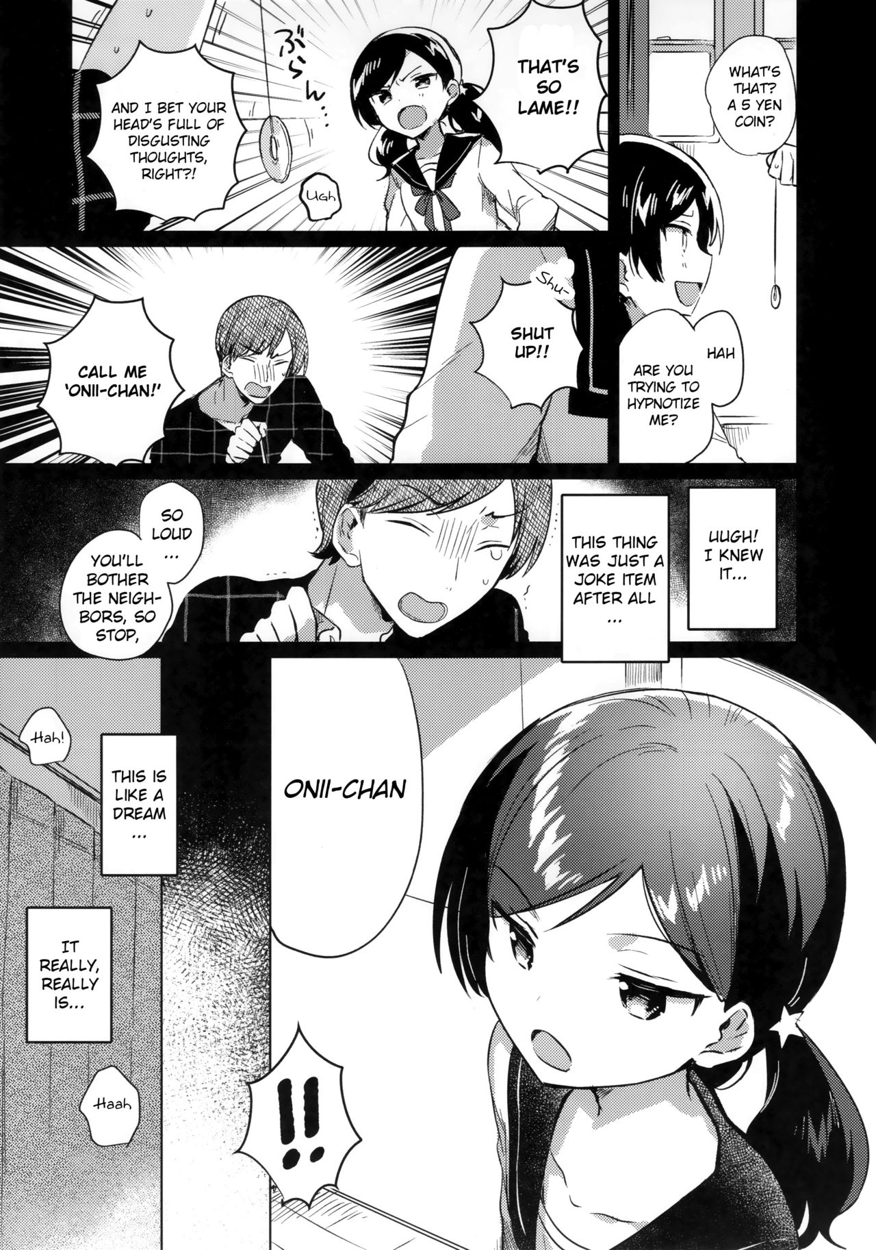 (SC2019 Autumn) [squeezecandyheaven (Ichihaya)] Imouto wa Mesmerism | My little sister is a mesmerism [English] [Douzo Lad Translations] page 6 full