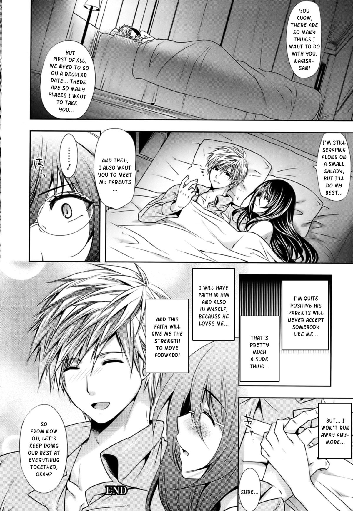 [Ohkami Ryosuke] Sange Ketsujitsu ~Saikai, Soshite ai no aru Sex | When Flowers Wither, Trees Bear Fruit~ (Hazukashii Chibusa) [English] [kusanyagi] page 19 full