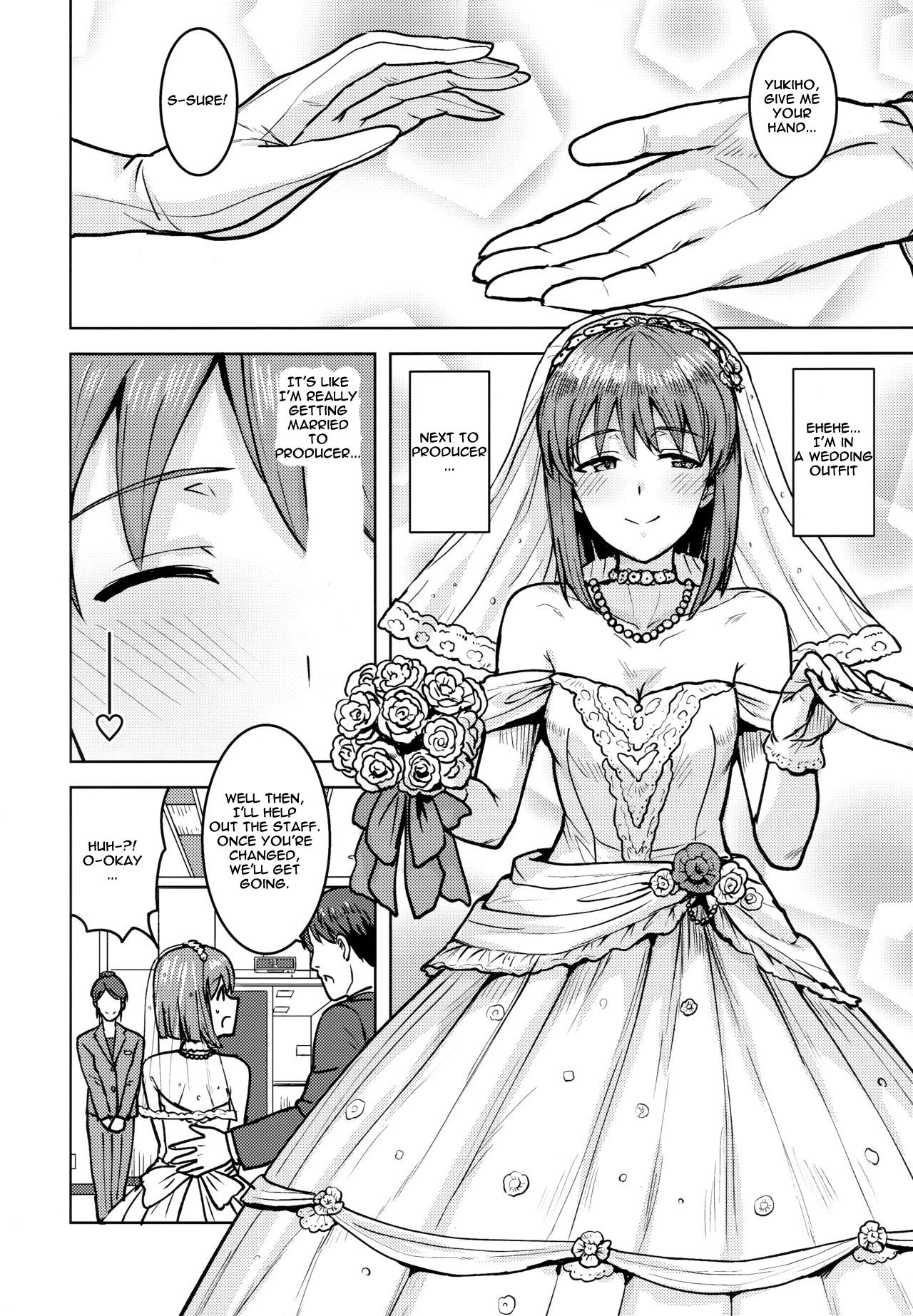 (Utahime Teien 20) [PLANT (Tsurui)] Yukiho to yoru no kekkonshiki | Evening Wedding with Yukiho (THE IDOLM@STER) [English] page 3 full