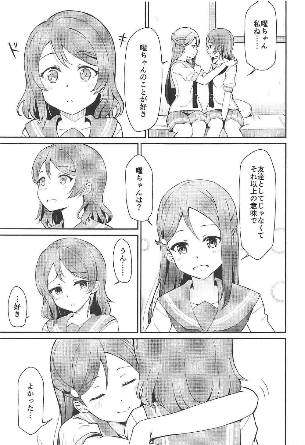 (C91) [Sunyiru (Shuurin)] Tsunagu Kokoro (Love Live! Sunshine!!) page 8 full