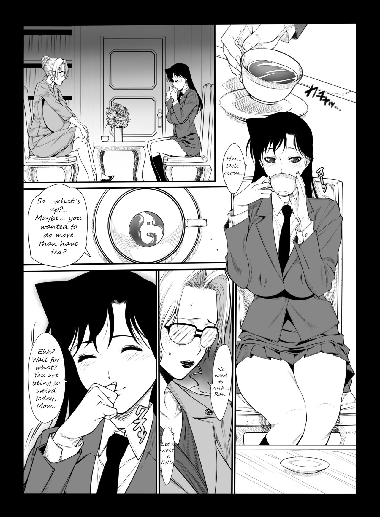 [Kudamono Monogatari (Kuroishi Ringo)] Kisaki-san no Nichijou | Ms. Kisaki's daily life (Meitantei Conan) [English] [DoubleEcchi, LvdvE22] [Digital] page 2 full