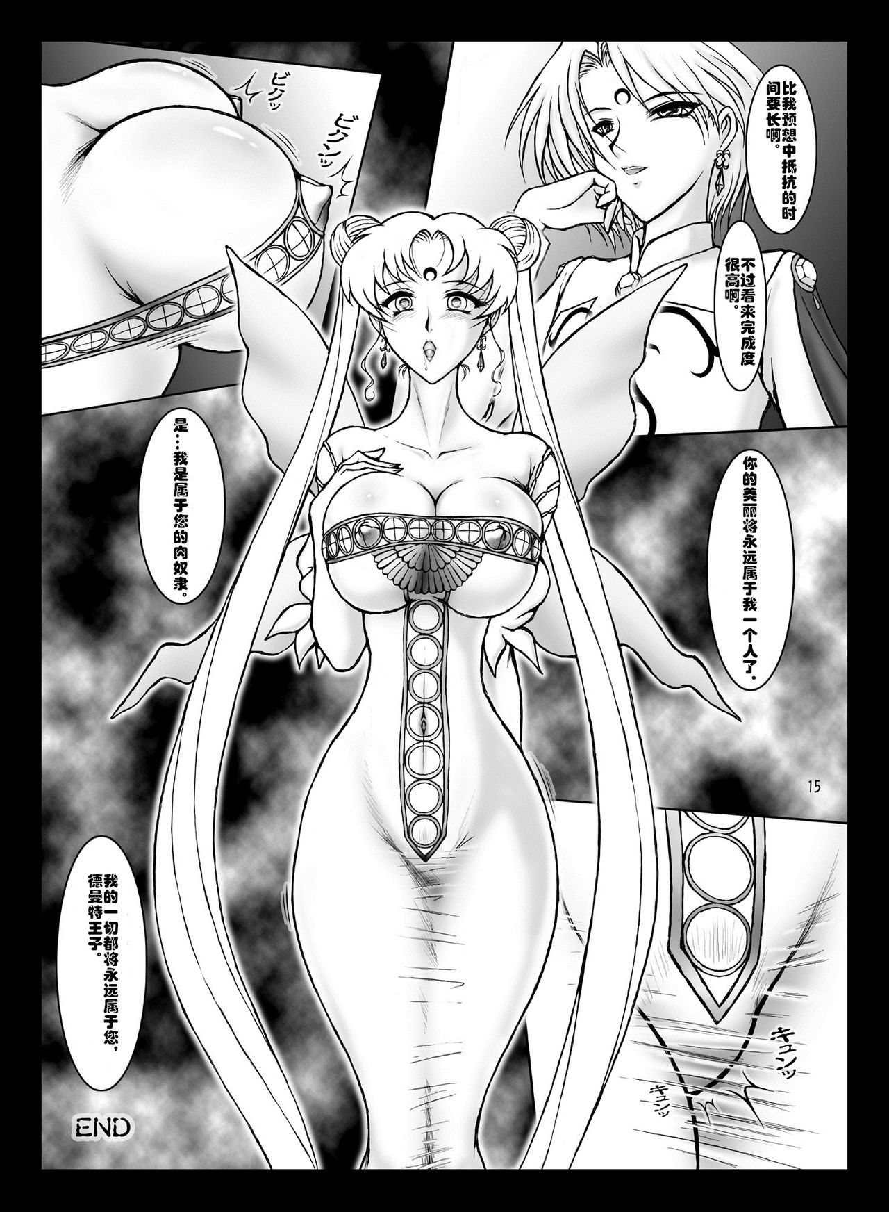 [Taiyoukei Kaihatsu Kikou (Marubayashi Shumaru)] Queen & I (Bishoujo Senshi Sailor Moon) [Digital] [Chinese] [村长个人汉化] page 15 full