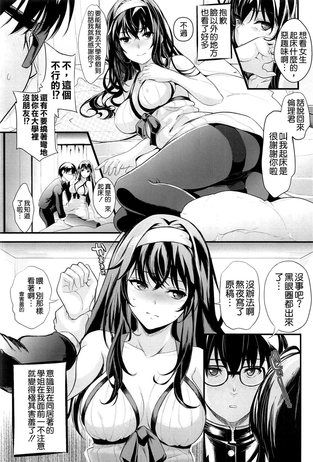 (C91) [Machida Cherry Boys (Kurosawa)] Saenai Futari no Kurashikata SS1 (Saenai Heroine no Sodatekata) [Chinese] [空気系☆漢化] page 6 full