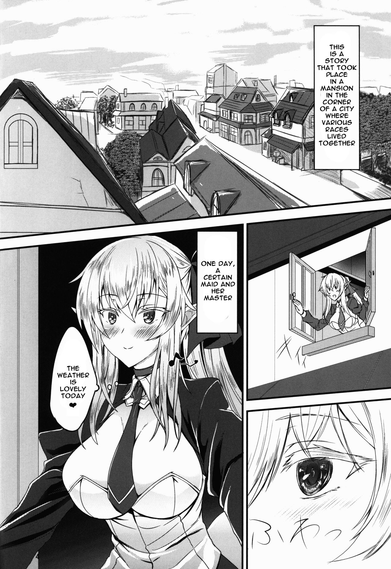 (C91) [Soronosanchi (sorono)] Suki Suki Goshujin-sama -Maid Elf-san ni Osowaretai- [English] [Spicaworks] page 4 full