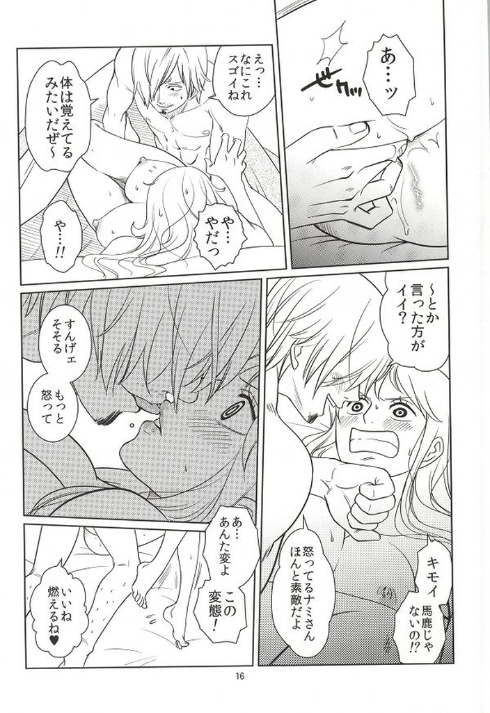 (C86) [Mamiana Paradise (Kuri)] Himitsu no Koi Wazurai (One Piece) page 14 full