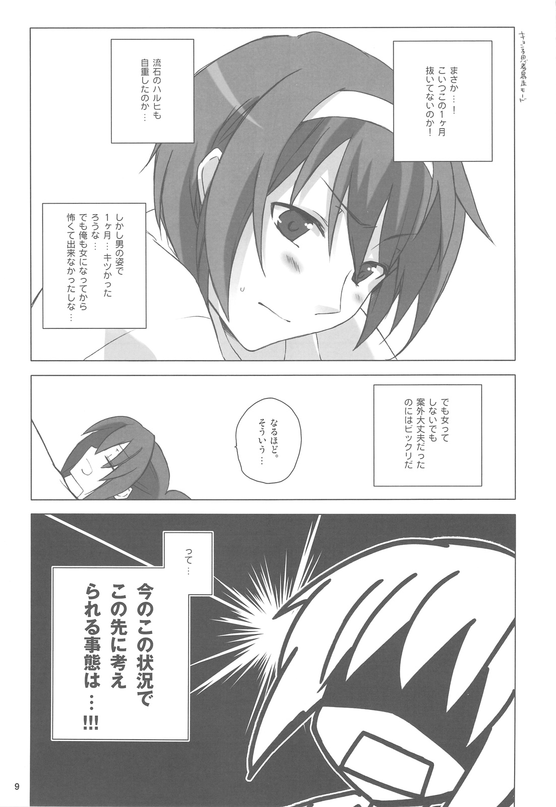 (COMIC1☆3) [nEetest (Yusya)] Kyonko no Hajimete (Suzumiya Haruhi no Yuuutsu) page 9 full