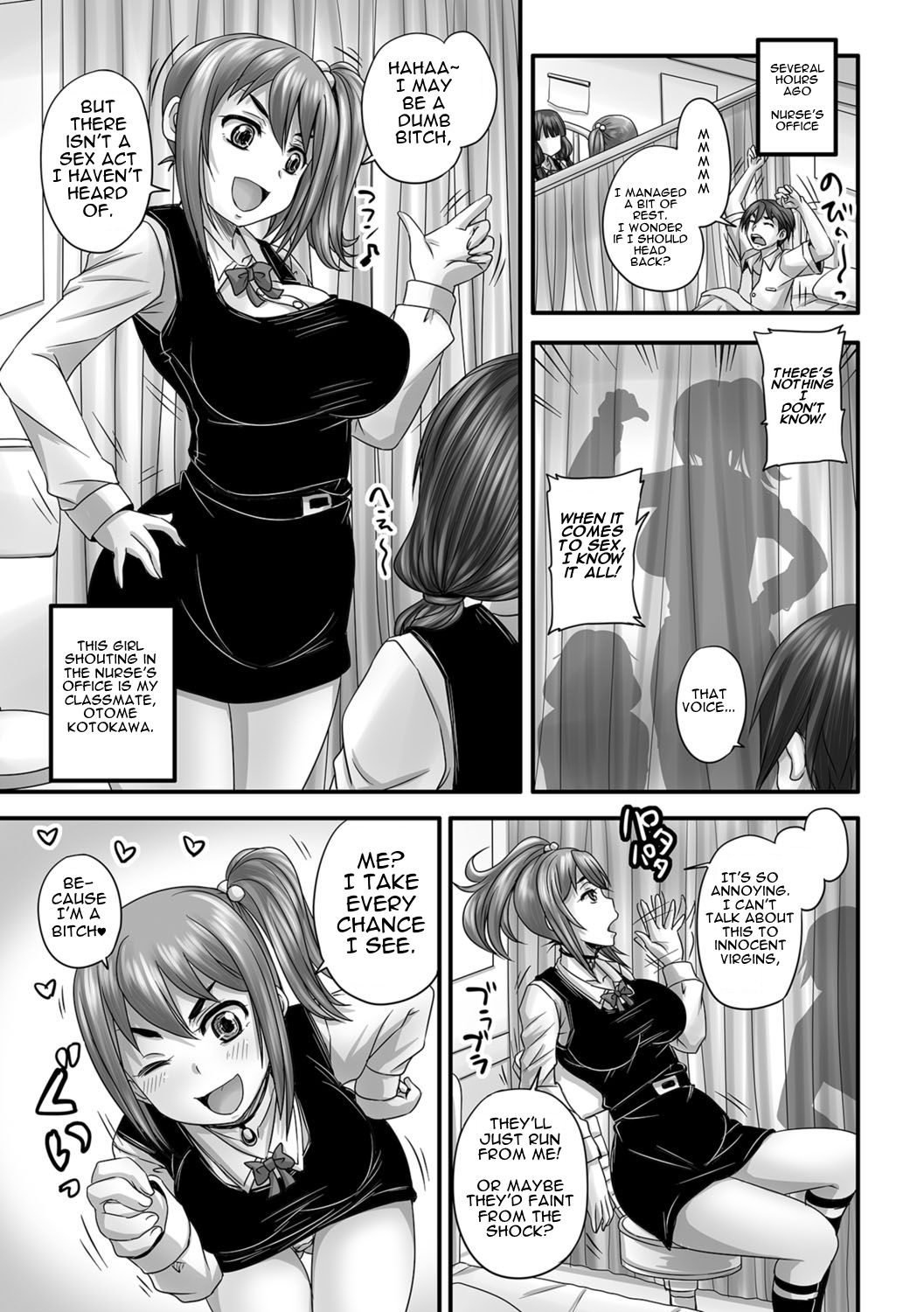 [Nozarashi Satoru] Usokki Bitch no Shotaiken | Lying Bitch's First Sexual Experience (Tabete wa Ikenai 3) [English] [Digital] page 3 full