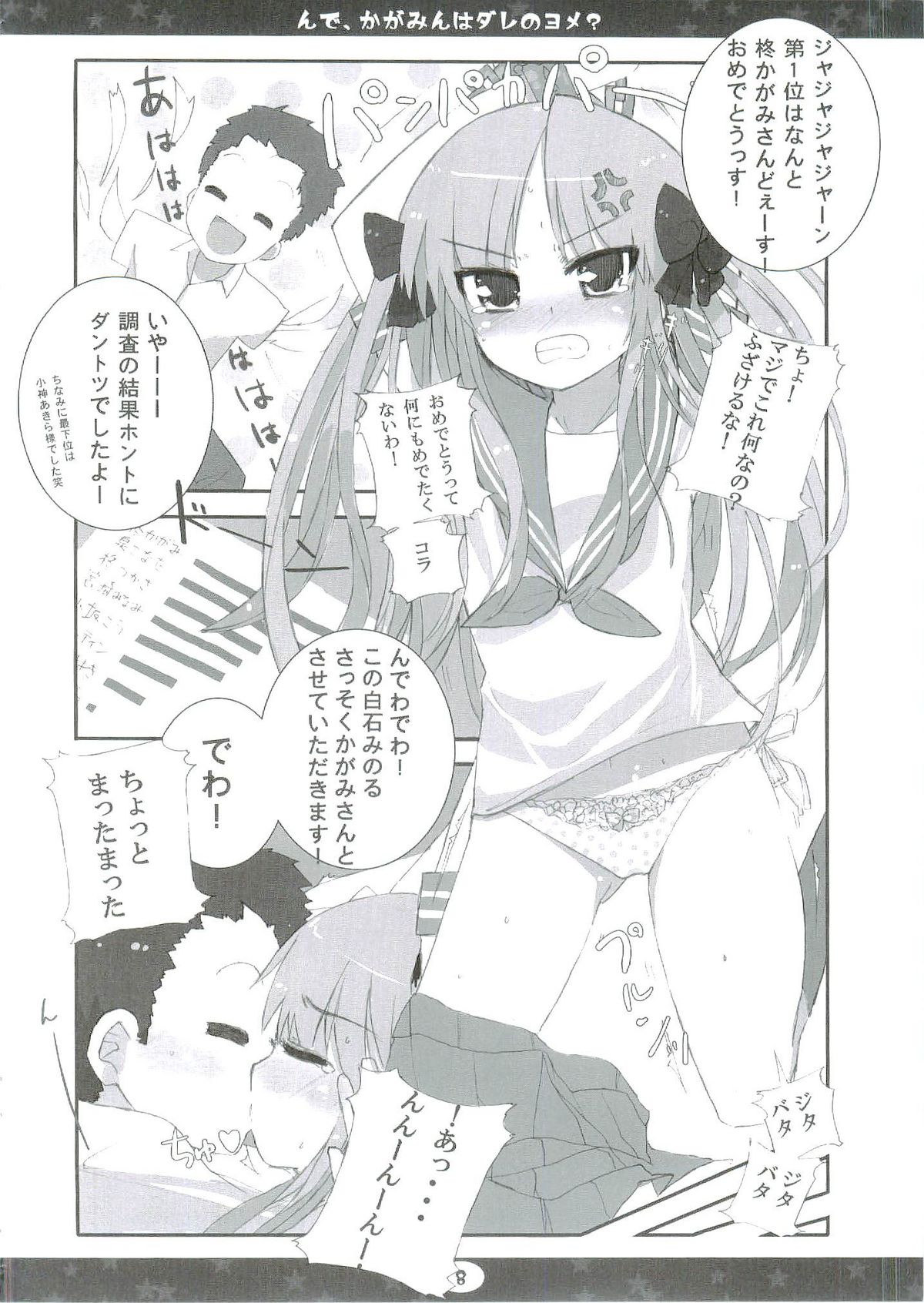 [Tenro no Kokoromi (Koujima Tenro)] Nde, Kagamin wa Dare no Yome? (Lucky Star) page 8 full