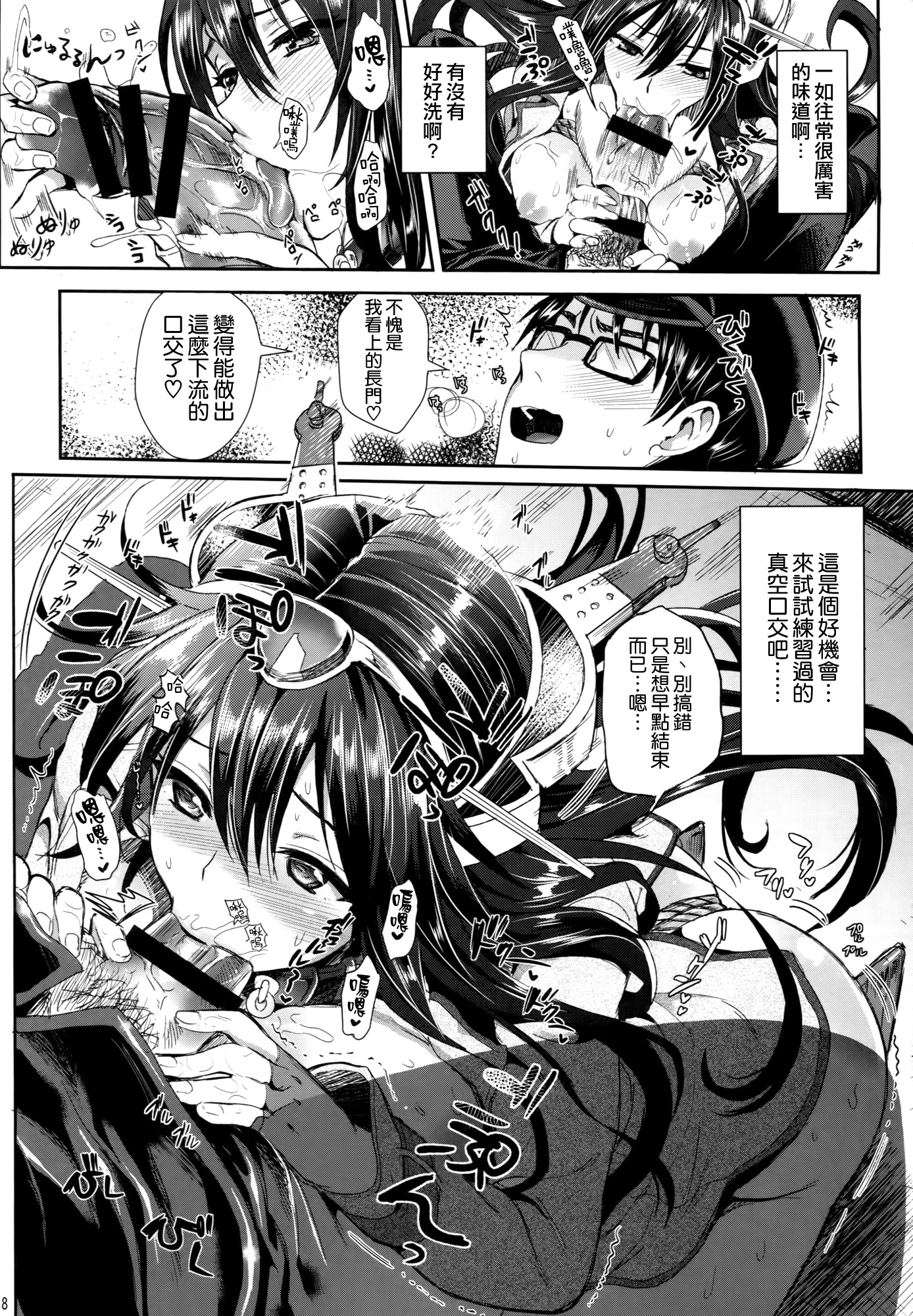 (C87) [YURIRU-RARIKA (Kojima Saya, Lazu)] Senkan Nagato to Hentai Teitoku (Sono Ni) (Kantai Collection -KanColle-) [Chinese] [空気系☆漢化] page 8 full