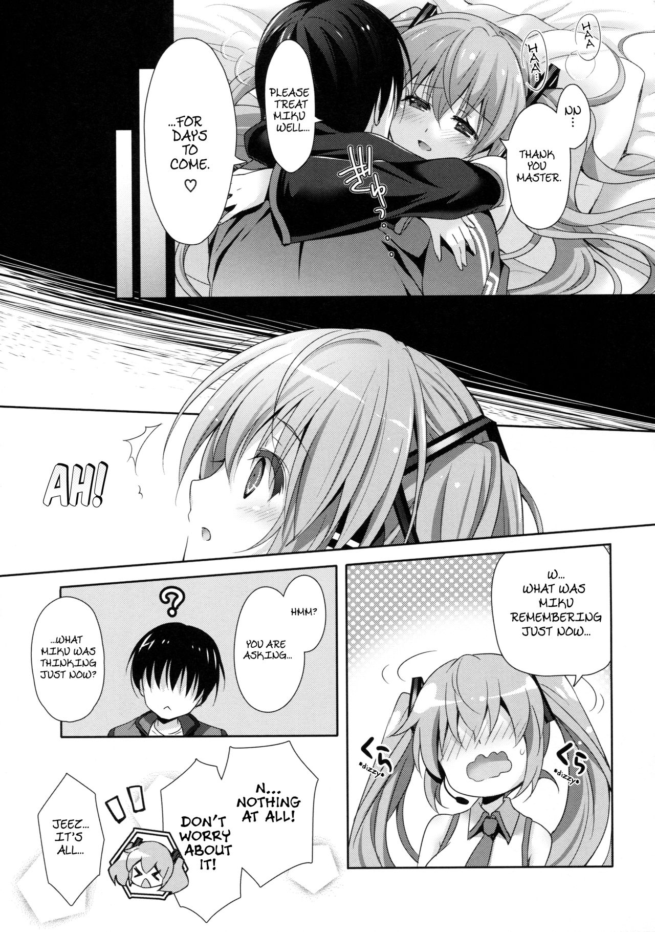 (COMIC1☆11) [Kaiyuu Kikaku (Suzui Narumi)] Miku-san ga 10 Shuunen ni Iroiro Omoidashi Tari Suru Ohanashi (VOCALOID) [English] [Tagtagger] page 20 full