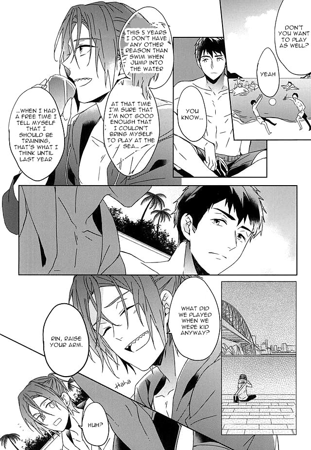 [Honetukiniku (Sebone)] seaside summer tune [Tokuten Clear File Tsuki] (Free!) [English] [Migi-ude] page 24 full