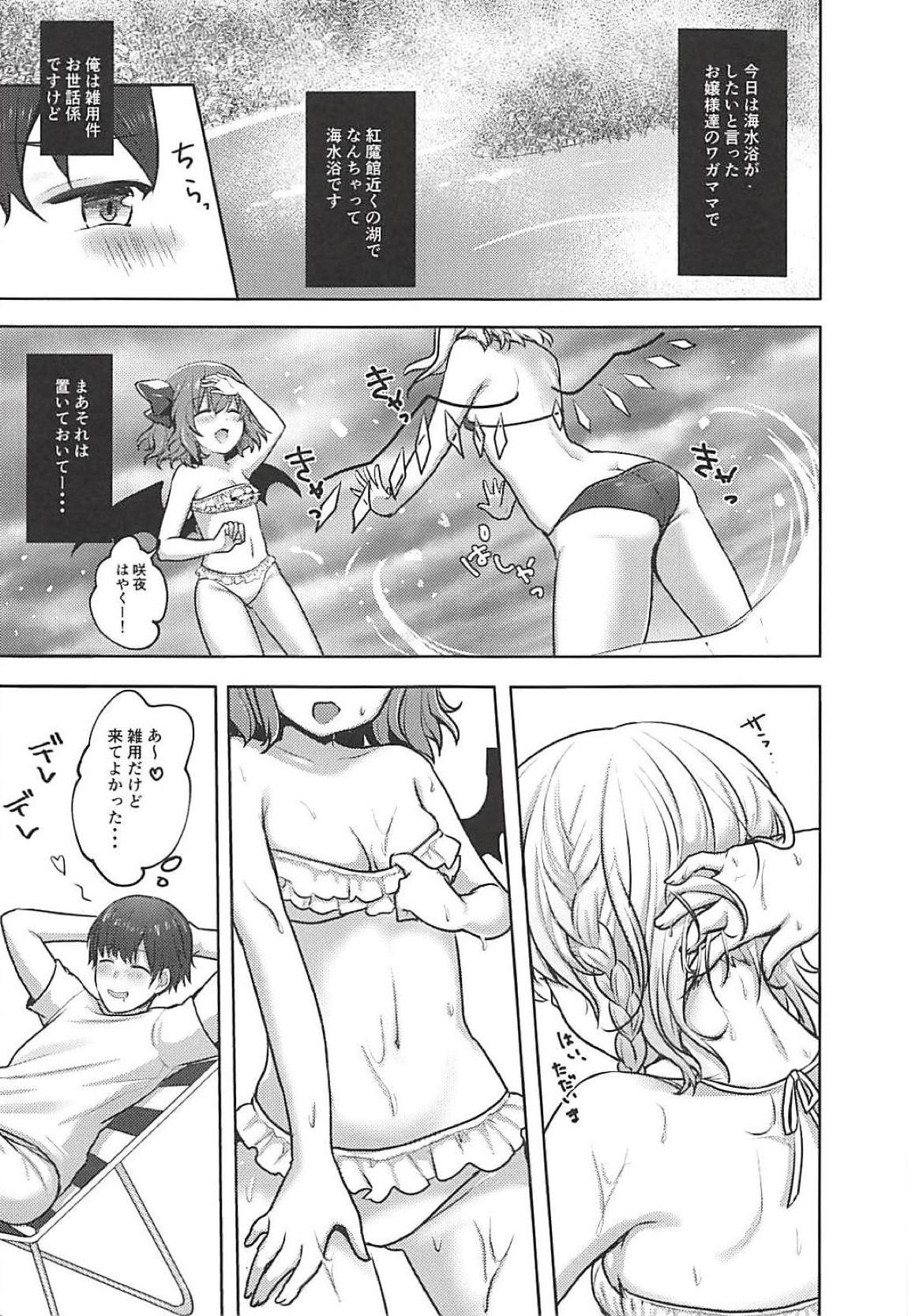 (C94) [Kingyo Origin (Kayama Rim)] Mizugi Flan-chan to H Suru Hon (Touhou Project) page 5 full