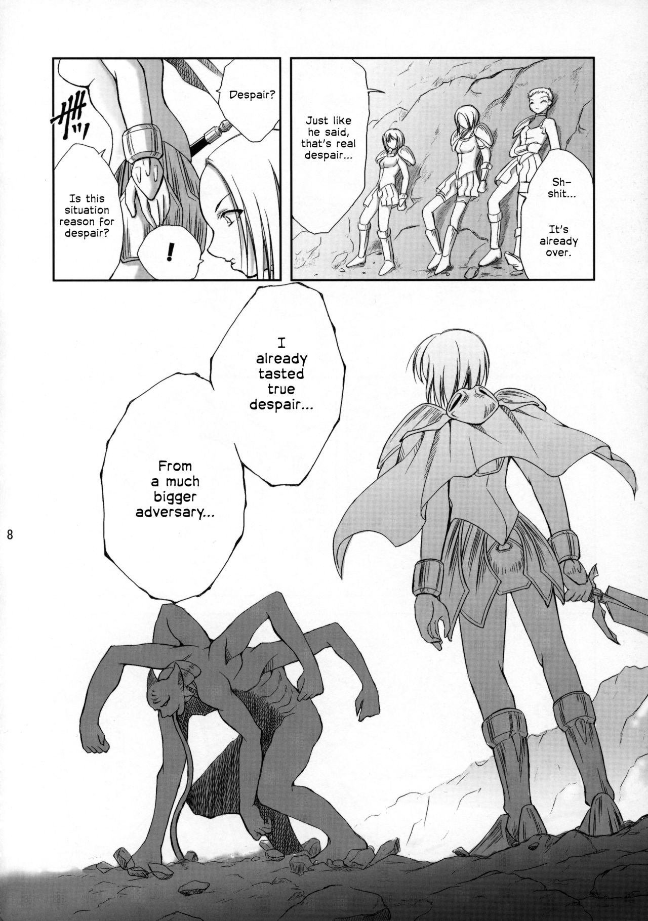 (COMIC1) [Takane no Hanazono (Takane no Hana)] Ijouseiyokusha Kari | Voracious Fucker Hunt (CLAYMORE) [English] [EHCOVE] page 7 full