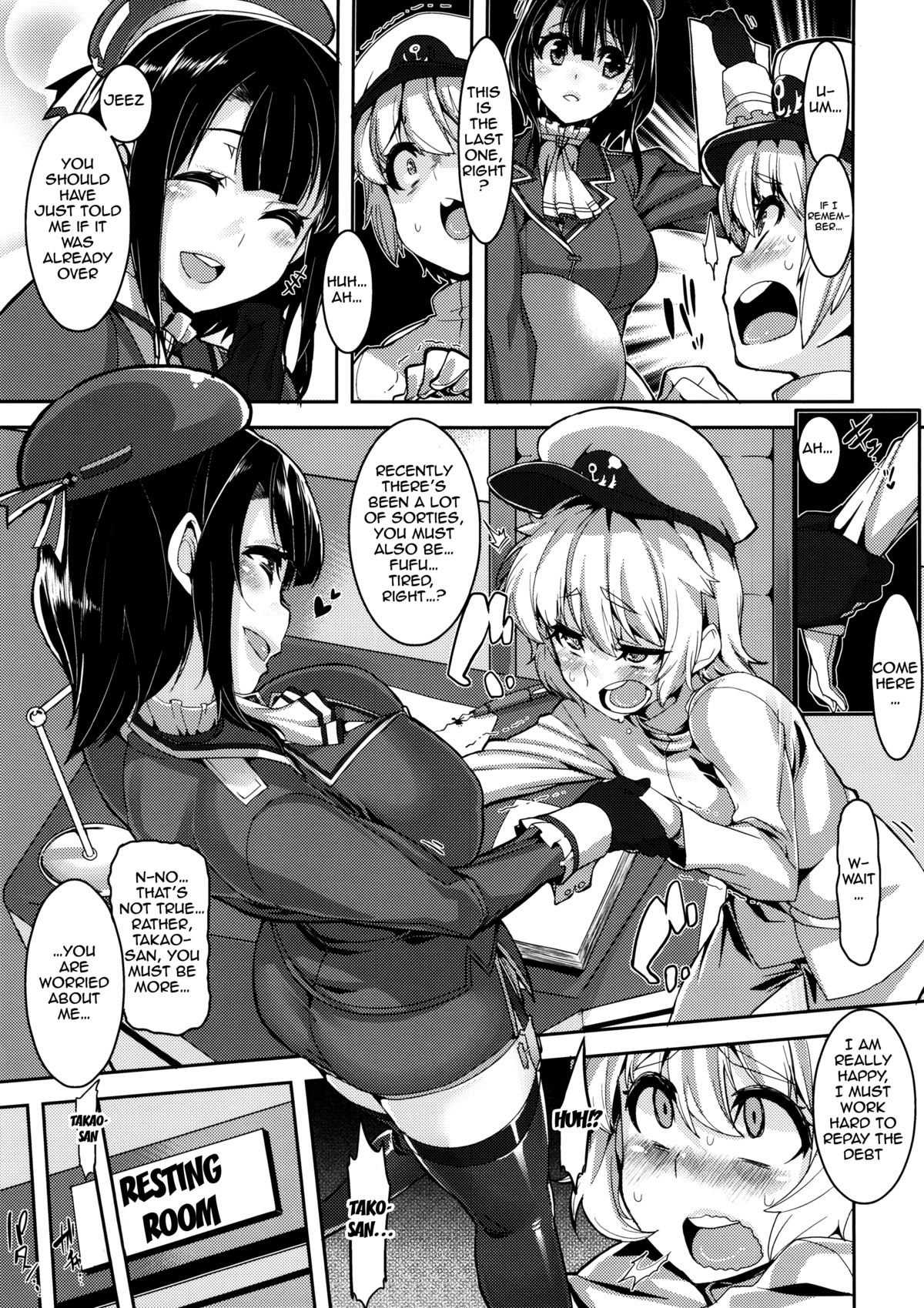 (C87) [HBO (Henkuma)] Chicchai Teitoku to Takao-san to Atago-san | Tiny Admiral, Takao-san, and Atago-san (Kantai Collection -KanColle-) [English] [doujin-moe.us] page 6 full