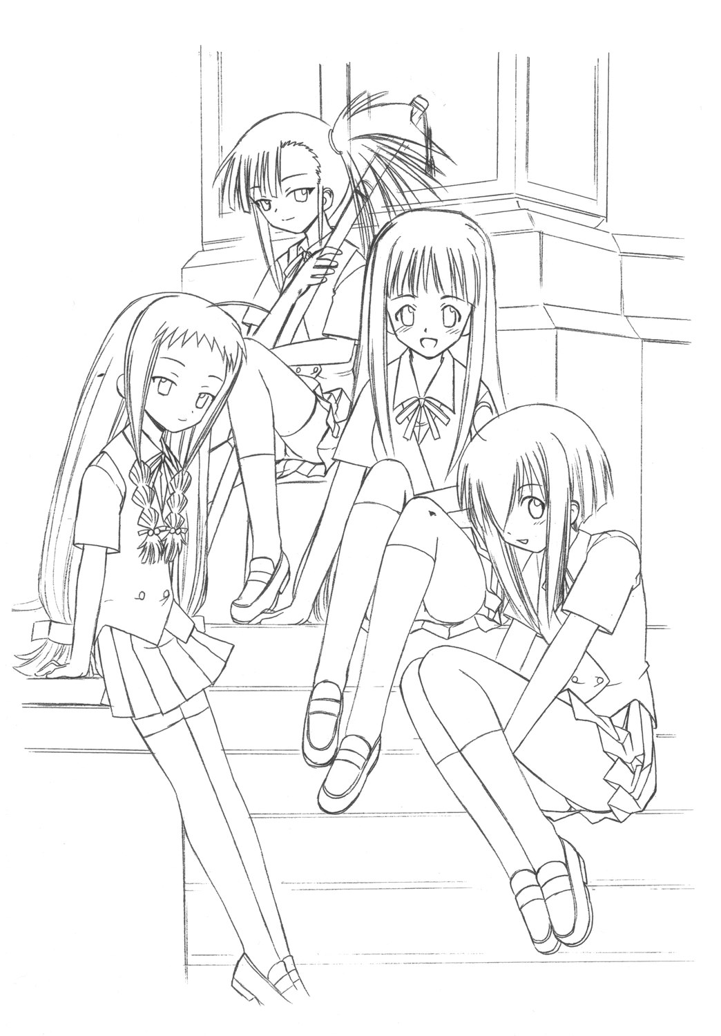 (C66) [Studio Wallaby (Deep Purple '72)] Sukumizu Bloomer Pleats Skirt de Hakudaku! (Mahou Sensei Negima!) page 2 full