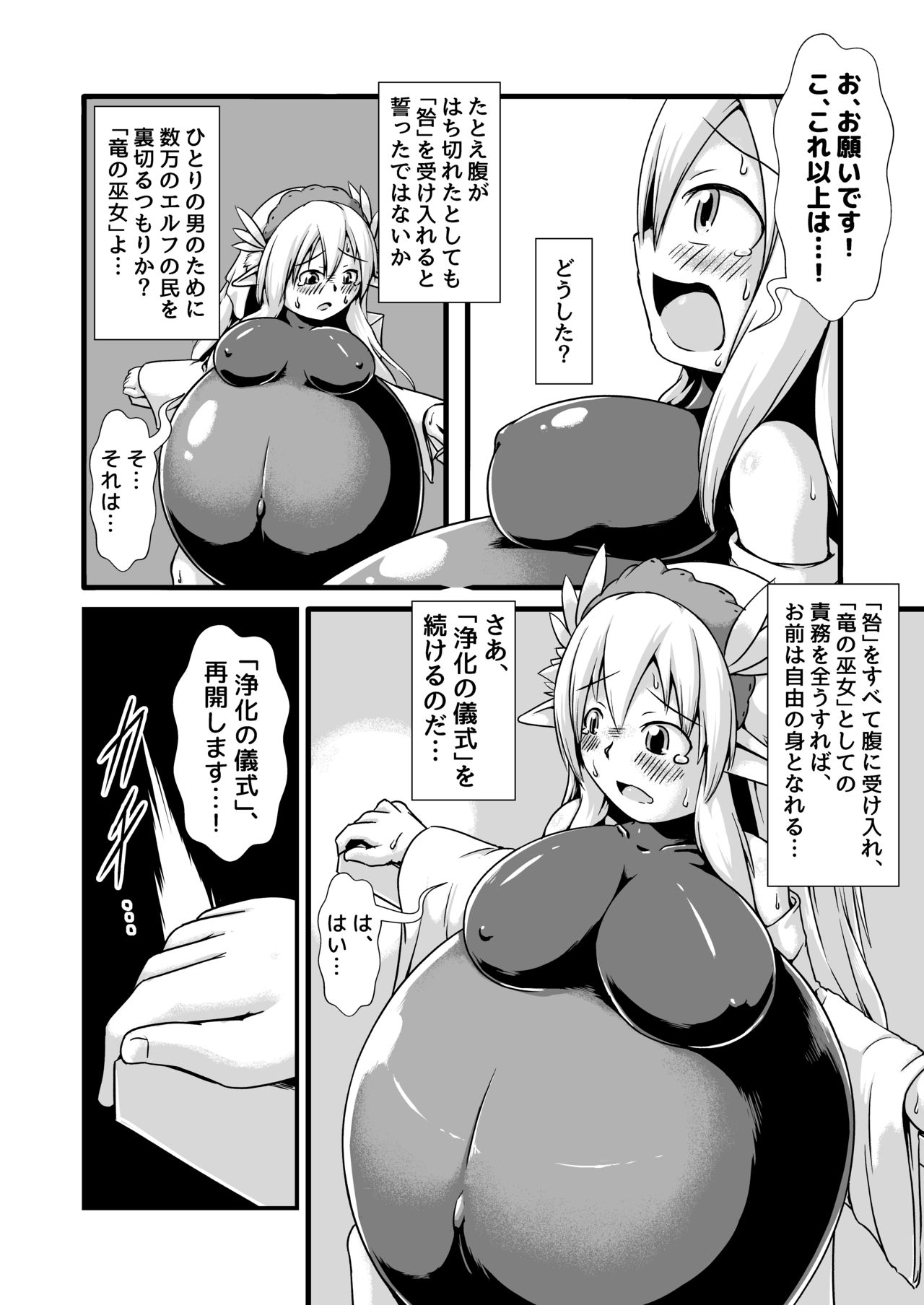 [Nanashi Inflation (binf)] Elf no Ryuu no Miko to Jouka no Gishiki page 12 full