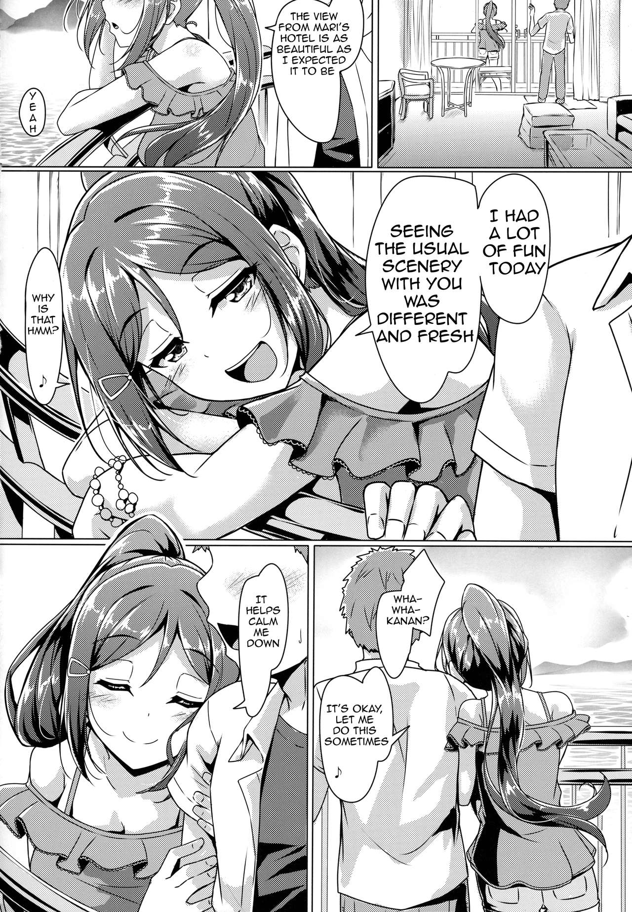 (C92) [corori (Yopparai Oni?)] Kanakan love ~ Kanan to Ecchi suru Hon! (Love Live! Sunshine!!) [English] {petra_lal} page 7 full