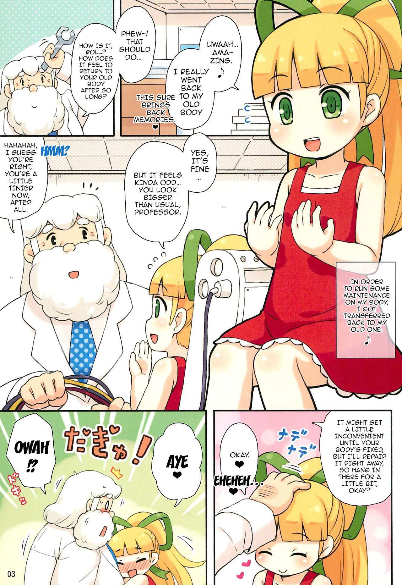 (Puniket 31) [Momomoya (Mizuno Mumomo)] Roll-chan to Hakase no Nichijou (Megaman) [English] [Bangorl+Mistersoftee] page 3 full