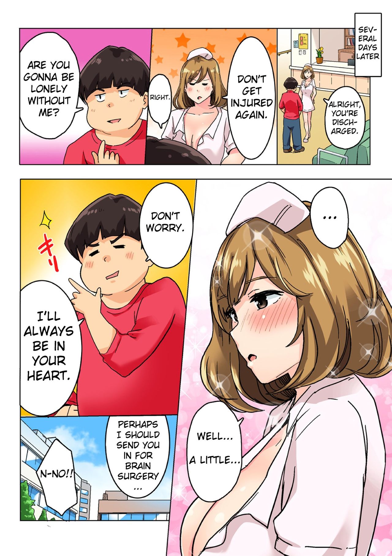 [Wakamatsu] Sundome Nurse no Monzetsu Chiryou!? Kore wa Sex de wa Naku, Ochuusha desu [Full Color] [English] [Erozbischof] page 97 full