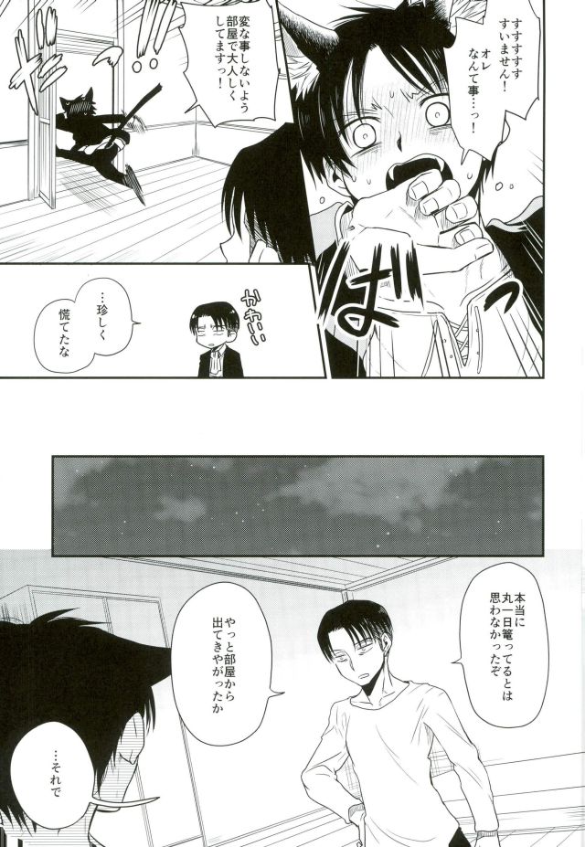 (C91) [Sonic (PANA)] Shinpei-kun ga Neko ni Narimashite (Shingeki no Kyojin) page 14 full