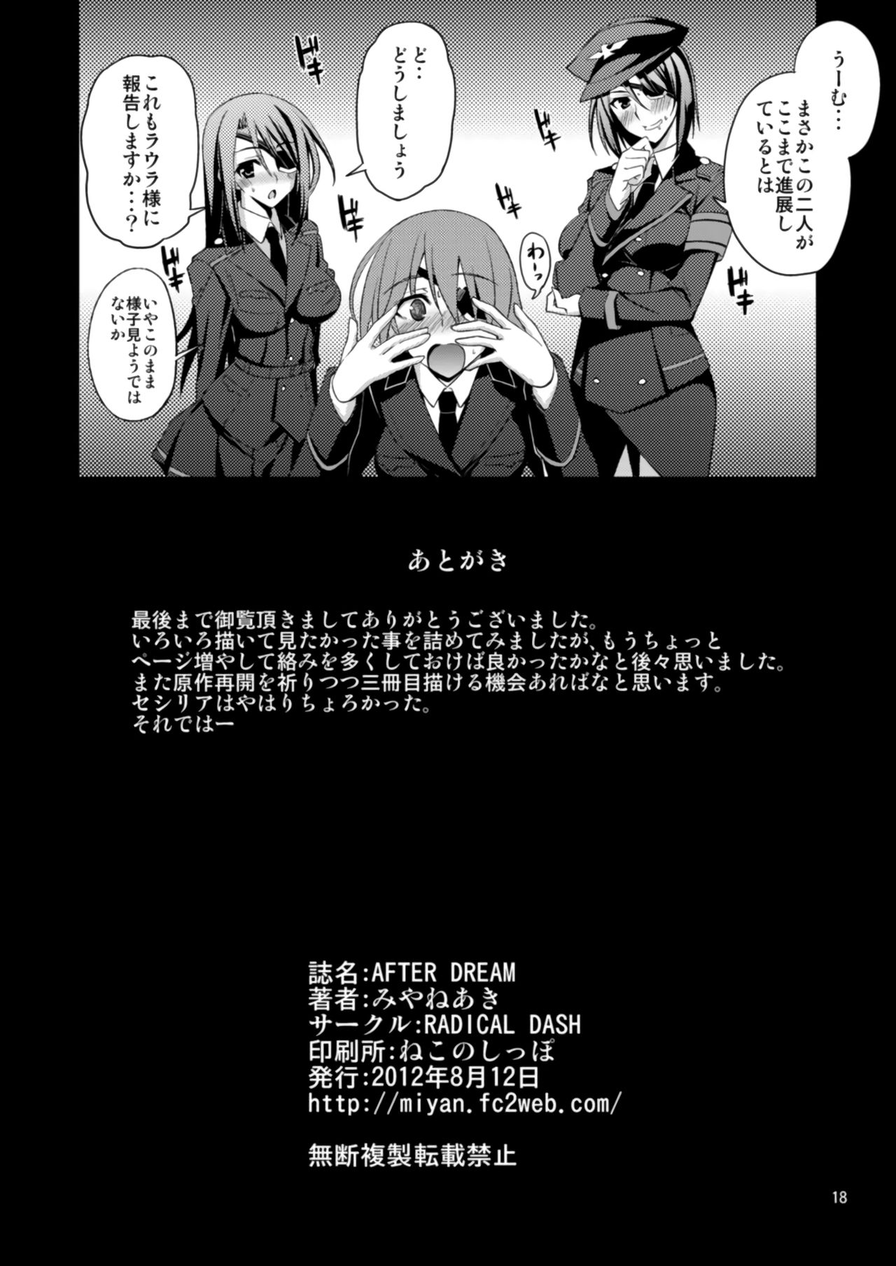 (C82) [RADICAL DASH (Miyane Aki)] AFTER DREAM (IS <Infinite Stratos>) page 18 full