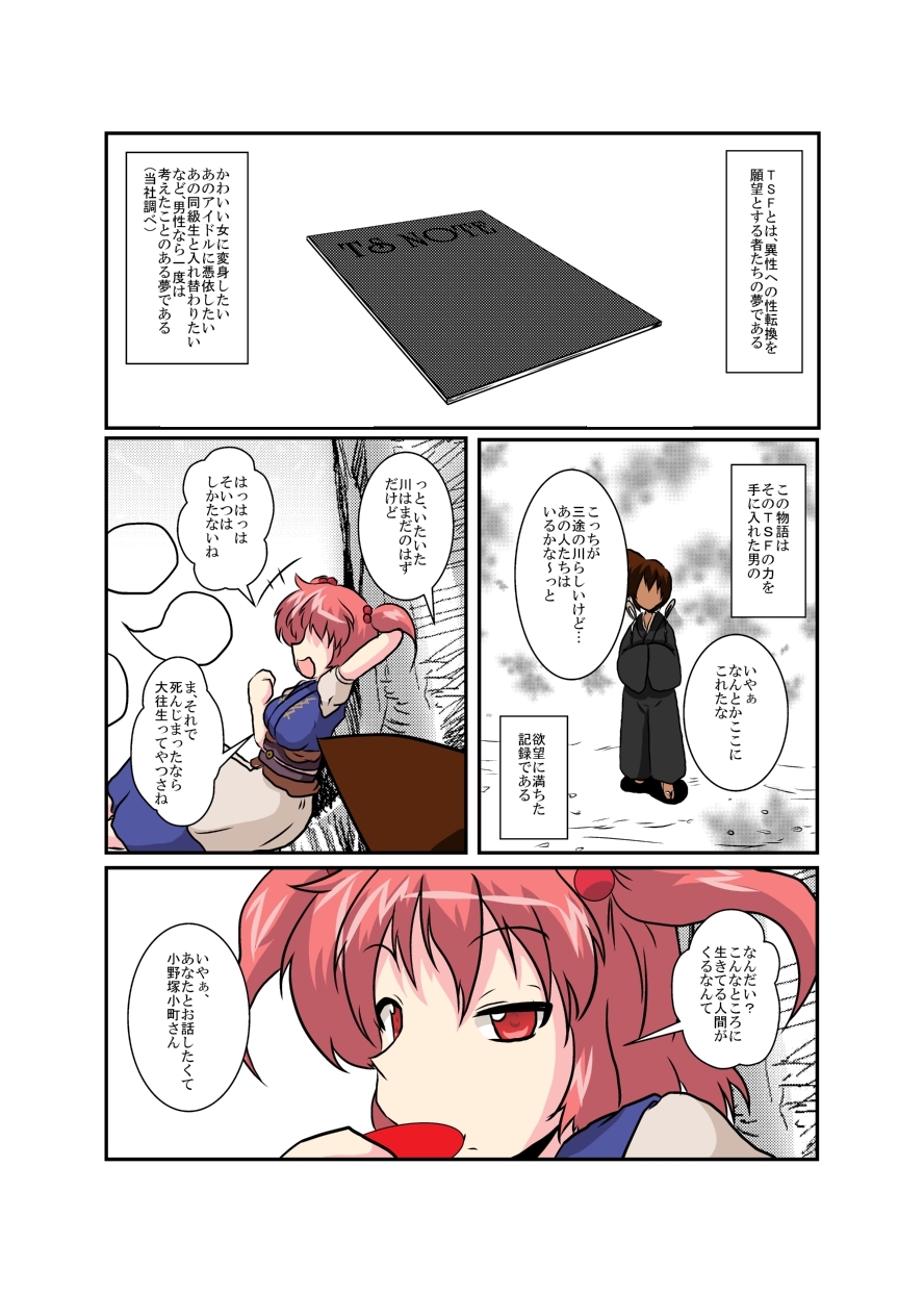 [Ameshoo (Mikaduki Neko)] Touhou TS monogatari ~ komachi-hen ~ (Touhou Project) page 4 full