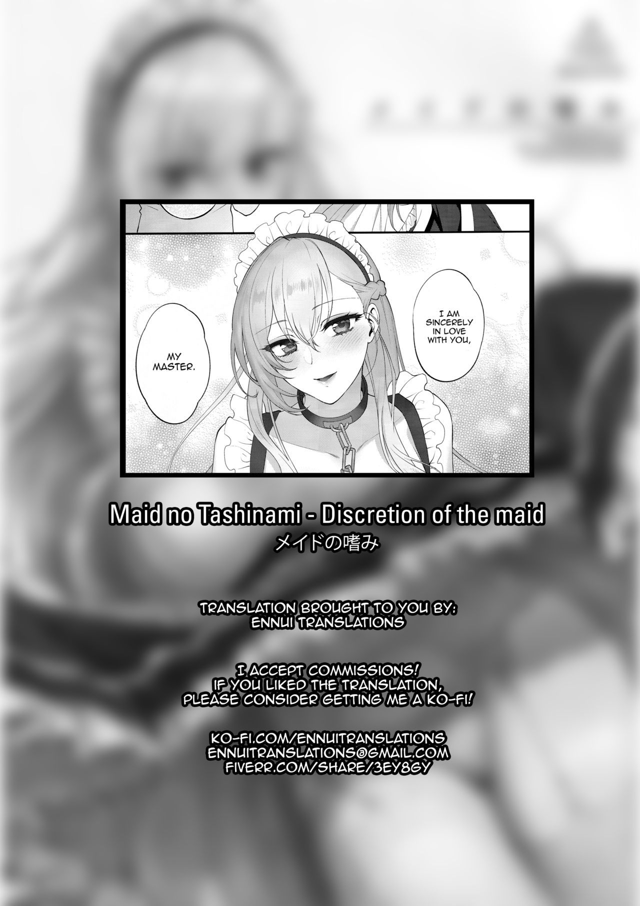 (Akihabara Chou Doujinsai) [SKK (Syoukaki)] Maid no Tashinami - Discretion of the maid (Azur Lane) [English] [Ennui] page 27 full