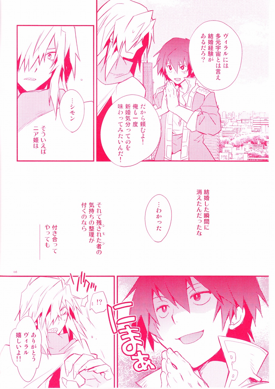 (Puniket 17) [PLUSPLUG (+)] Shi ga Futari o Wakatsumade. (Tengen Toppa Gurren Lagann) page 6 full