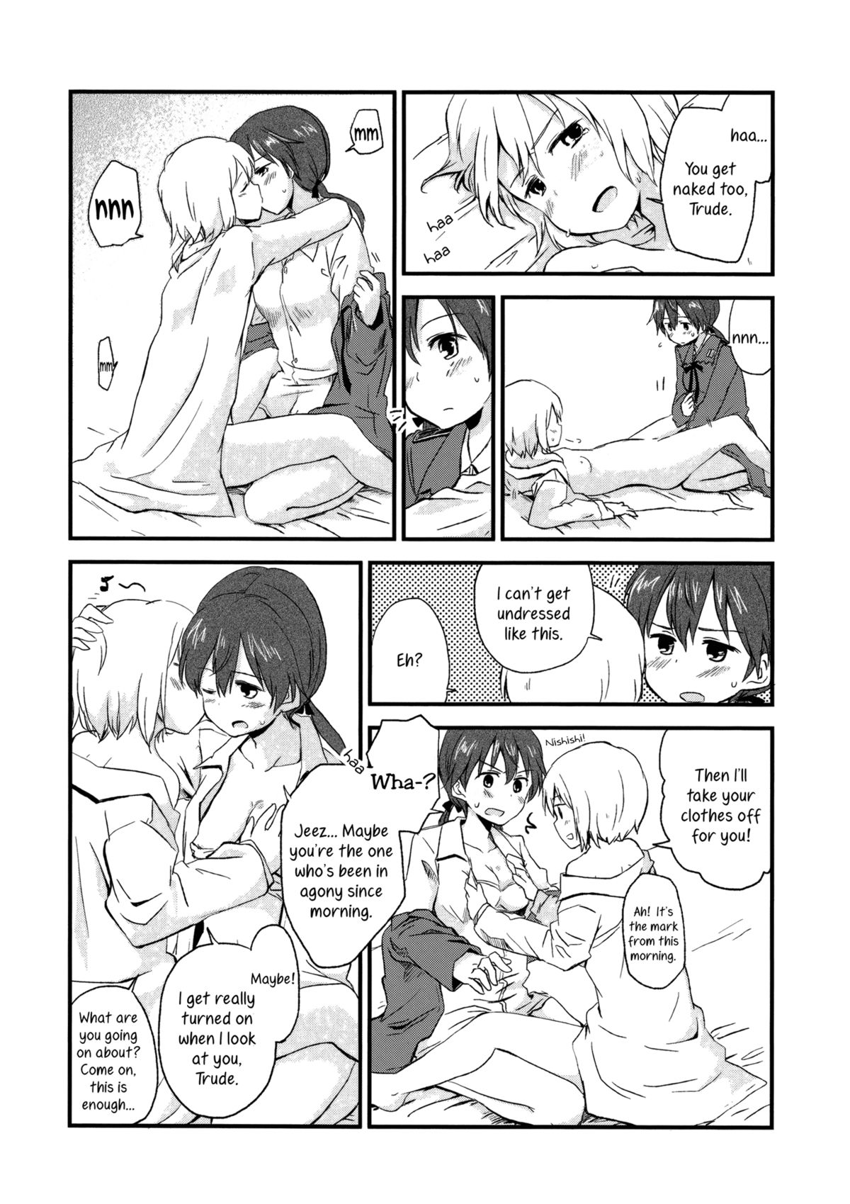 (C80) [Kurocan (Itsuki Kuro)] Hartmann2.5 Ame no Hi no XXX | XXX on a Rainy Day (Strike Witches) [English] [Yuri-ism] page 15 full