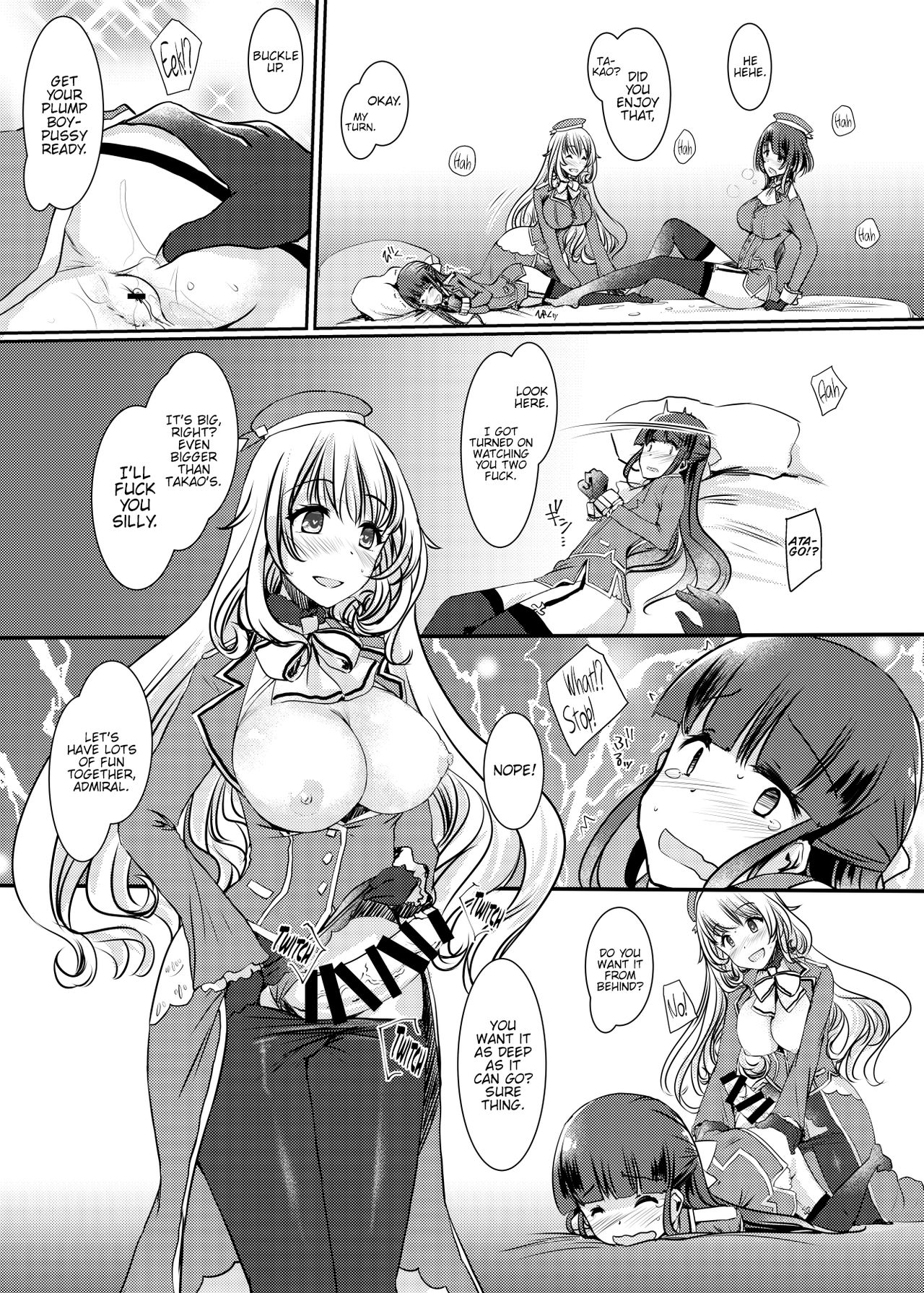 [Tsubakitei (Minase)] Ai ni Somete ~Takao Atago Hen~ (Kantai Collection -KanColle-) [English] {Hennojin} [Digital] page 24 full