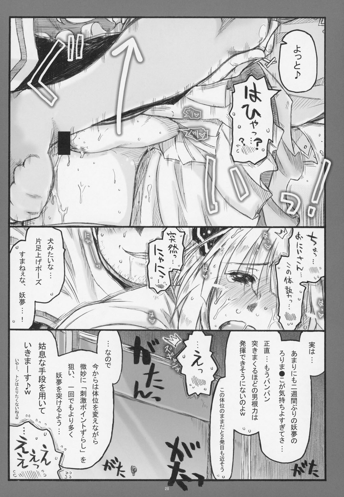 (C85) [Ankoku-Bousougumi (Ainu Mania)] Myon na Kayoizuma 6 - Fuyu no Hi no 3 Y 1 Juu (Touhou Project) page 27 full