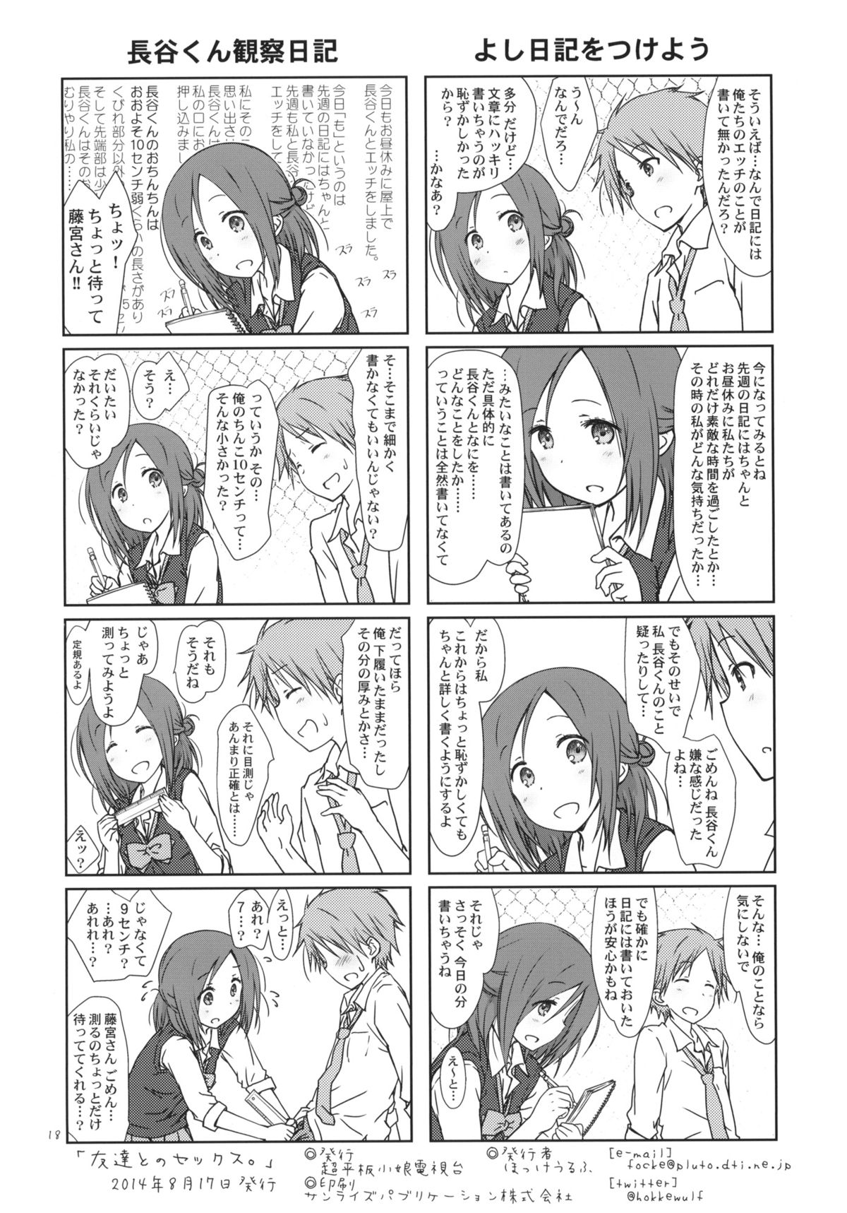 (C86) [Super Flat Lolinitron (Focke Wolf)] Tomodachi to no Sex. (One Week Friends) page 17 full