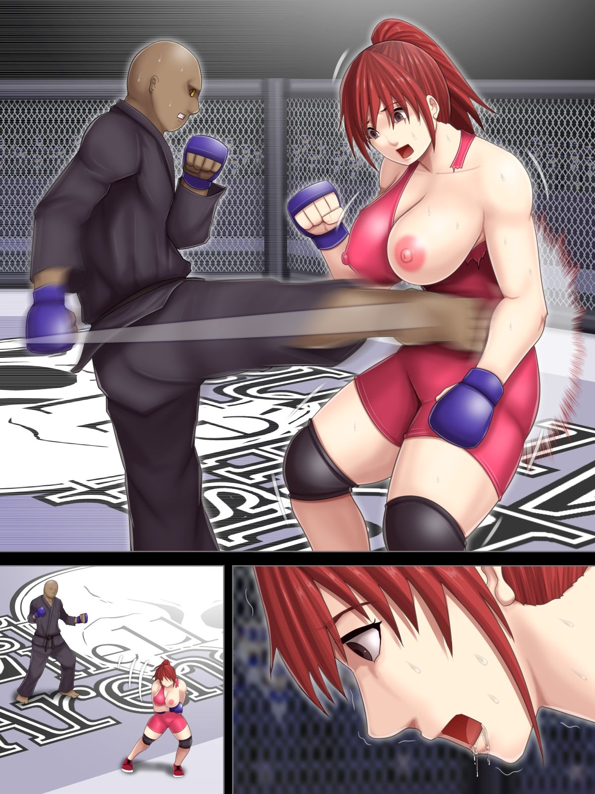 [Asstaro-san (Takasaki Jiro)] Ingoku Tougijou -Wresling Elite Kashiwagi Yuuri Hen- page 61 full