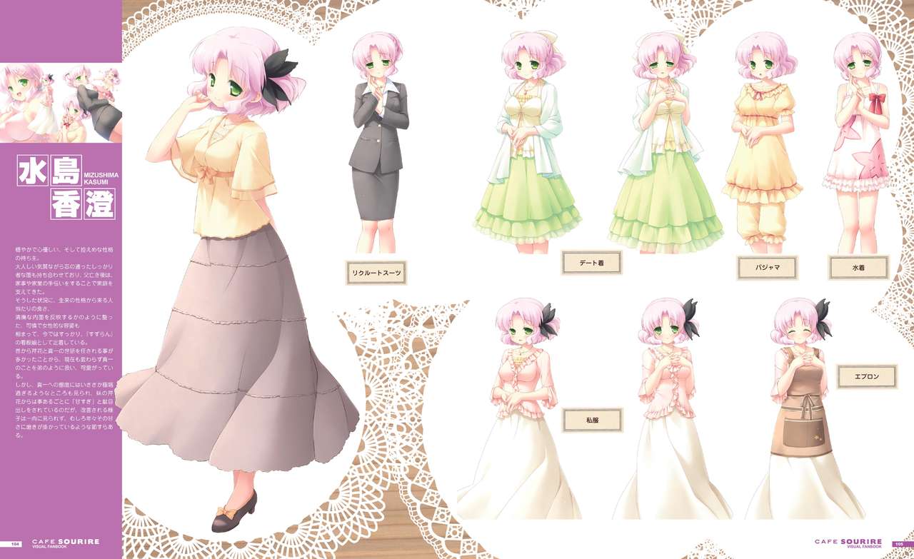 Cafe Sourire Visual Fanbook page 57 full