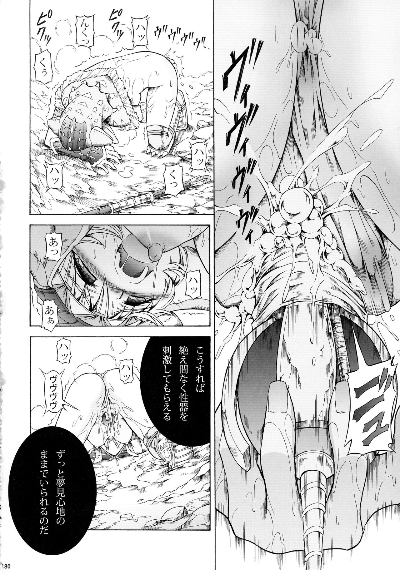 (C90) [Yokohama Junky (Makari Tohru)] Solo Hunter-tachi no Seitai (Monster Hunter) page 180 full