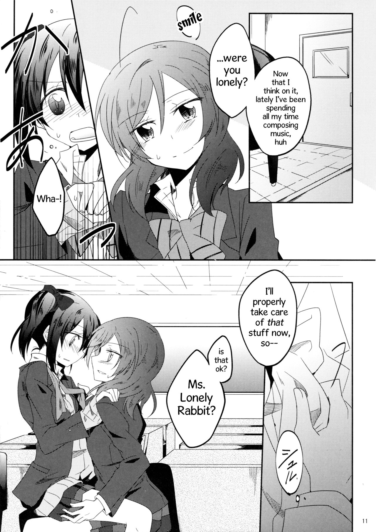 (Bokura no Love Live! 7) [Perorimeshi. (Nigirimeshi)] Usagi na Kanojo. | Rabbit-like Girlfriend. (Love Live!) [English] [poopyface] page 10 full