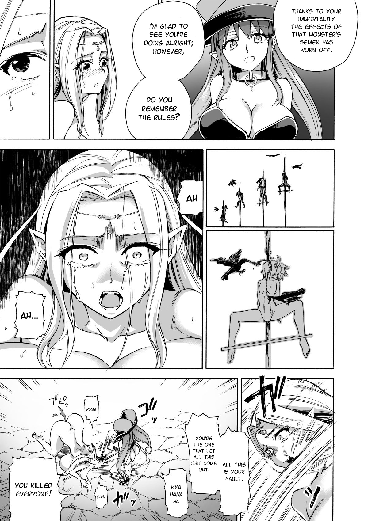 [Ido no Soko (Kei-kun)] Majo no Rakujitsu 2 -Kagyaku- | Witch's Final Hour 2 -Cruel Torture- [English] [Moko_T] page 46 full